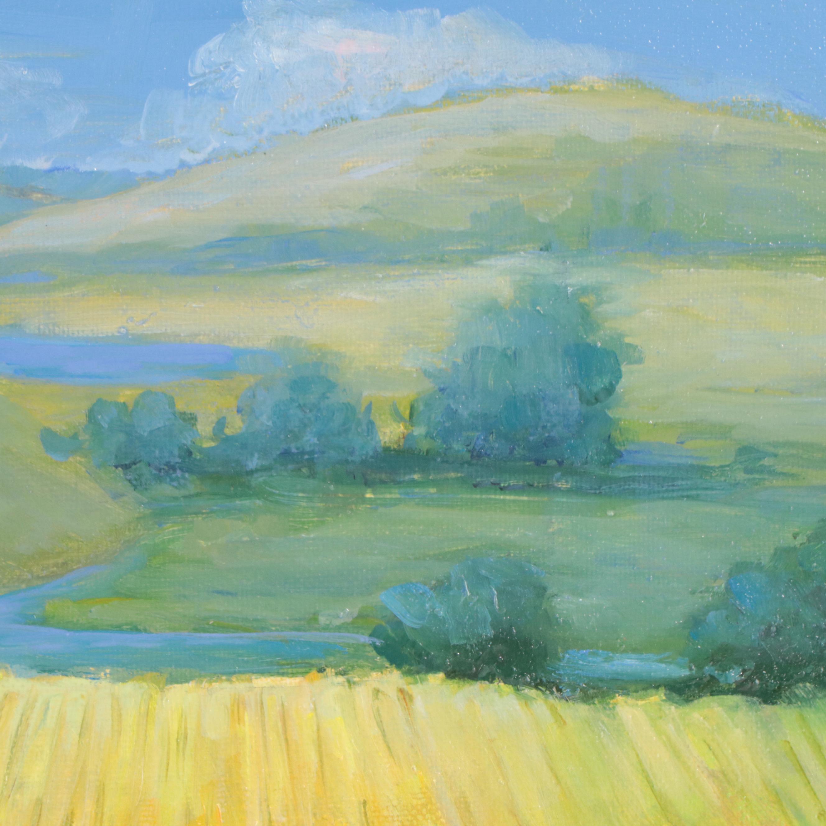 Nataliya Shlomenko Oil Painting "Rural Landscape," 2023