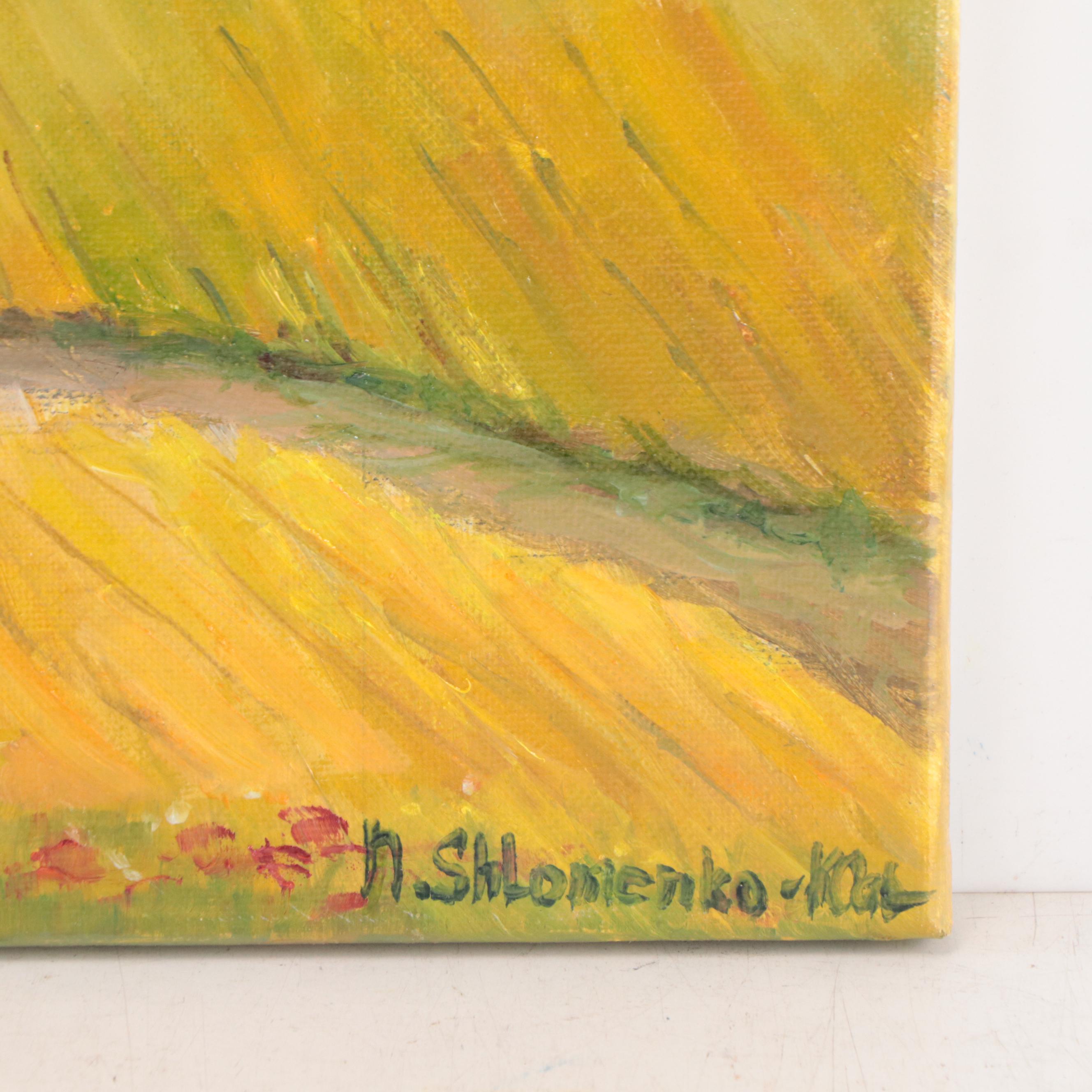 Nataliya Shlomenko Oil Painting "Rural Landscape," 2023