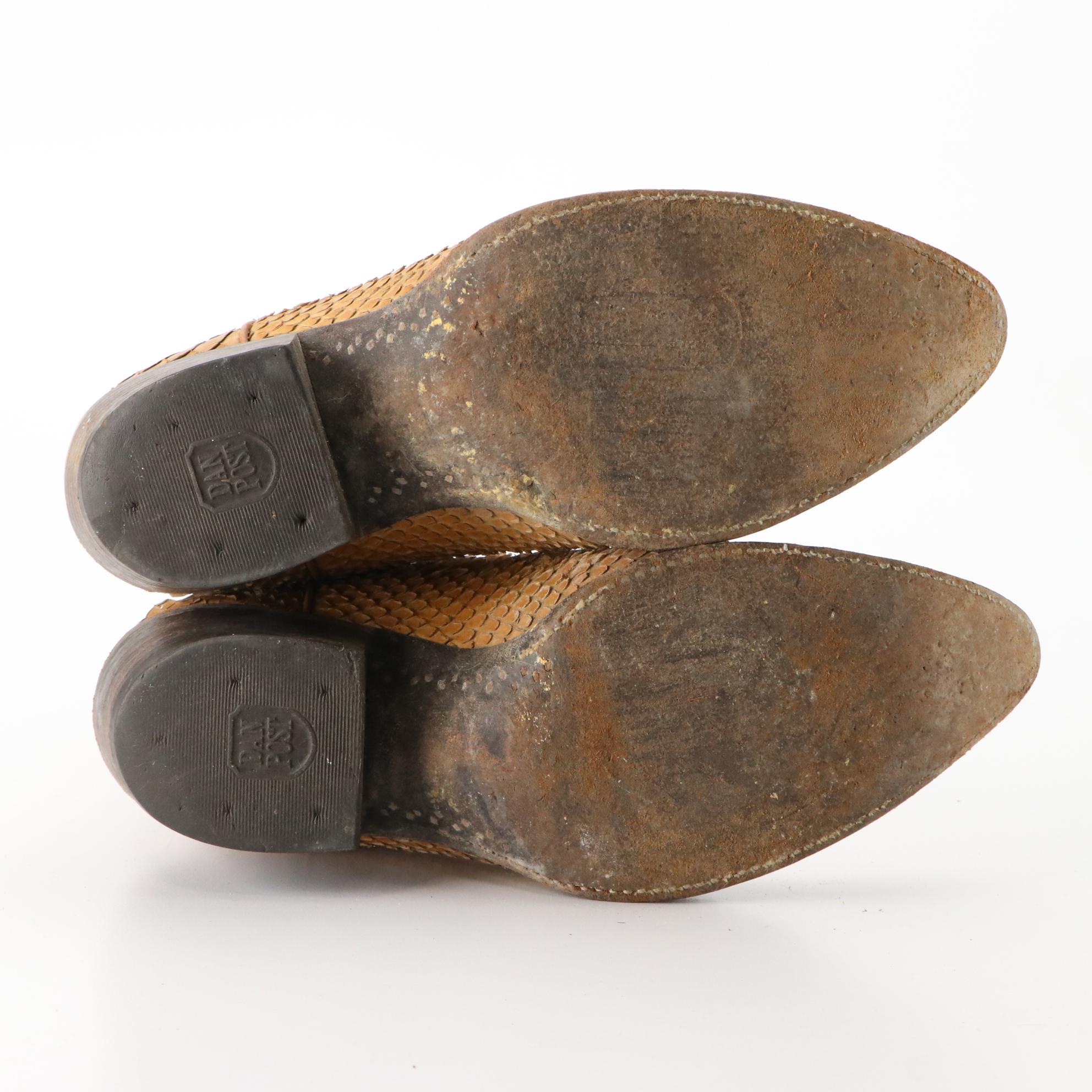 Dan Post Snakeskin and Leather Cowboy Boots