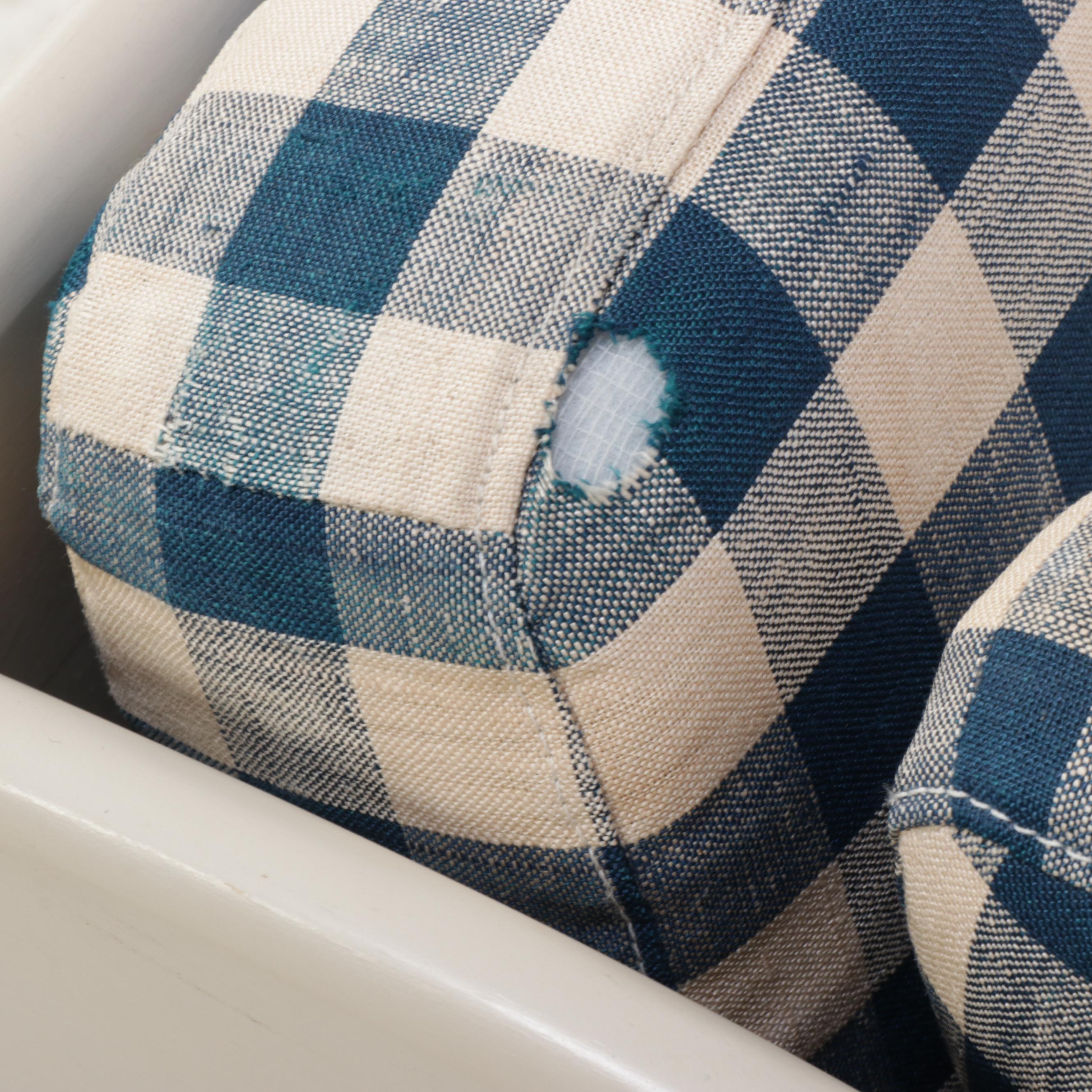 Custom-Upholstered Painted Wood-Framed Sofa