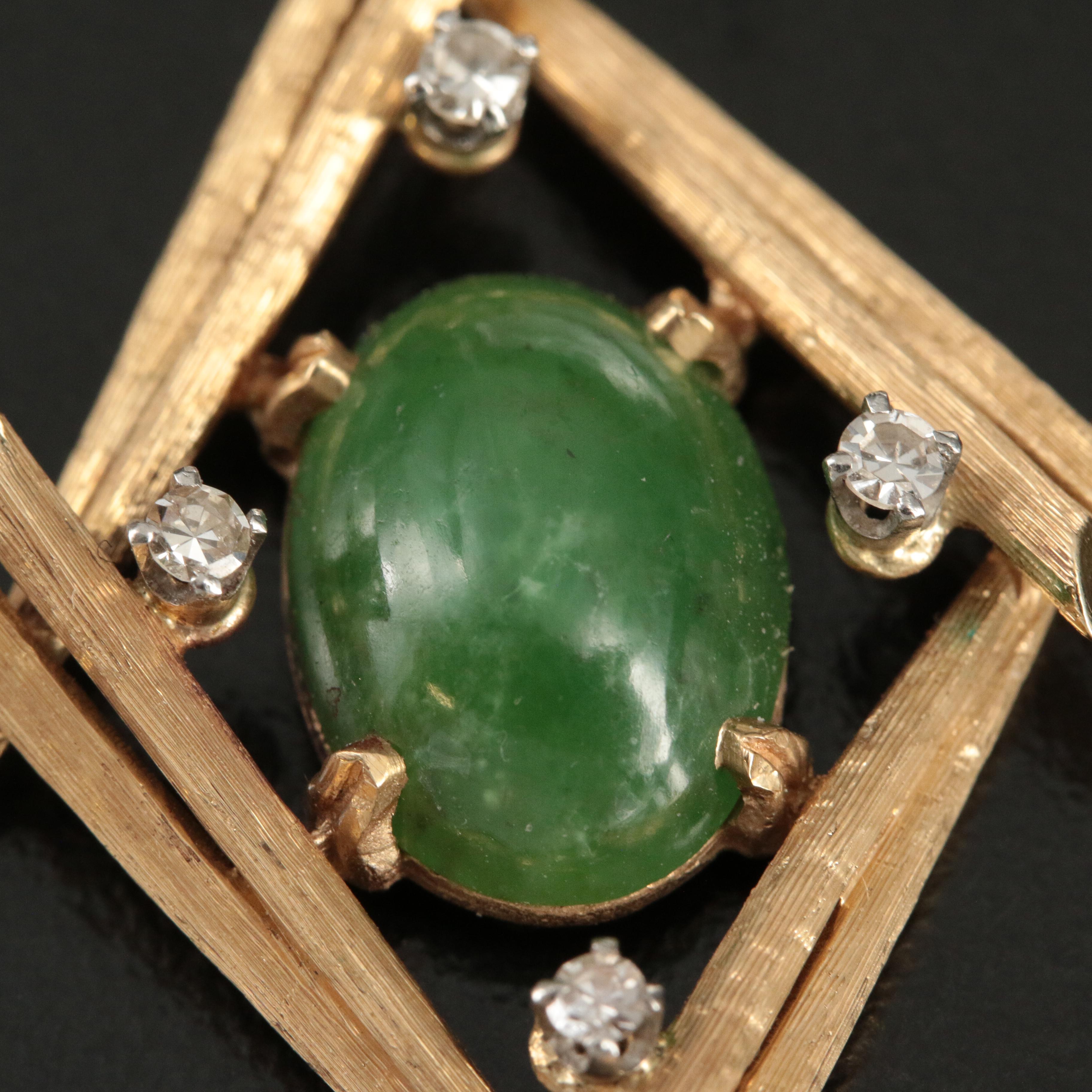 Astoria Jewelry "La Triomphe" 14K Nephrite and  Necklace