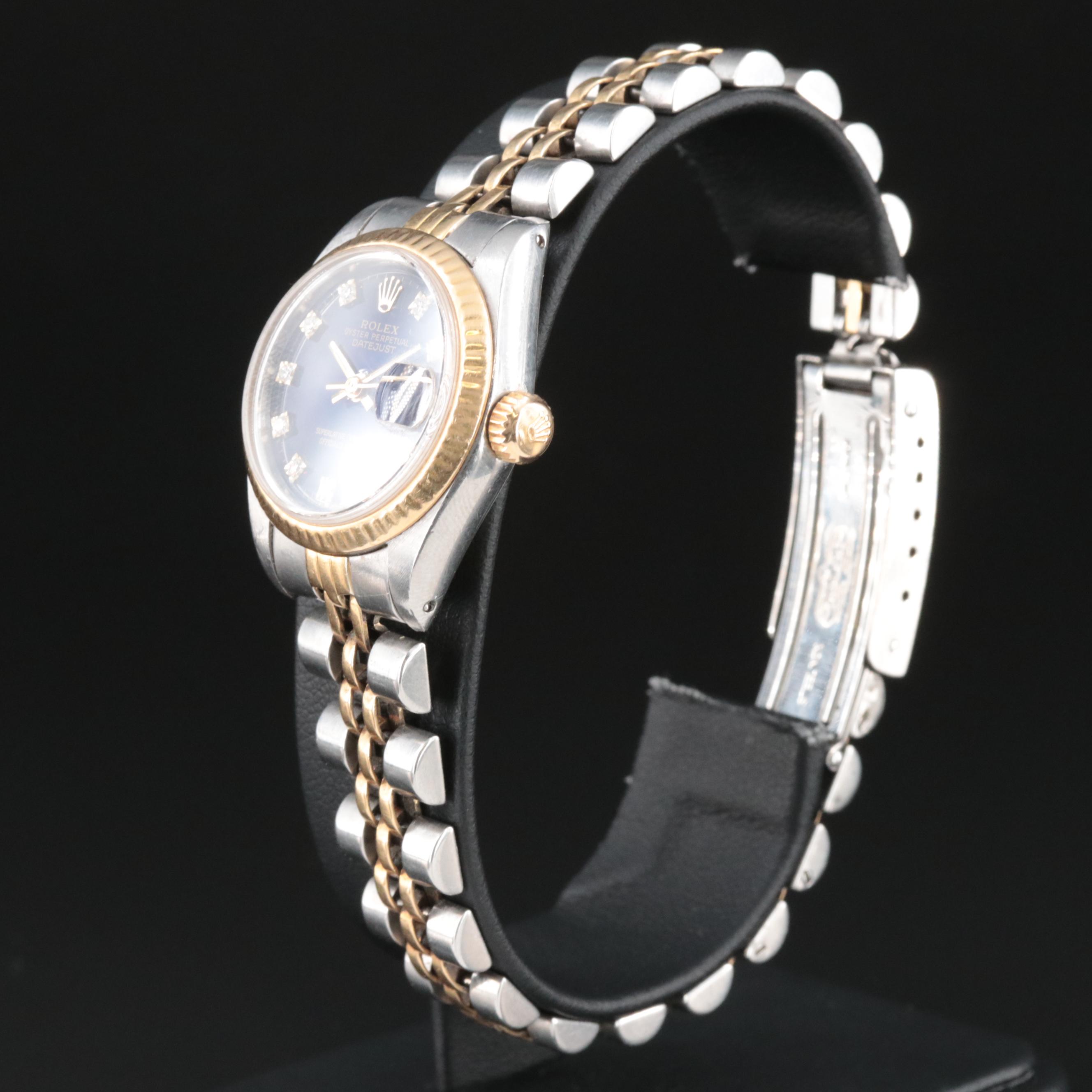 1985 Rolex Custom Diamond Dial Datejust Watch