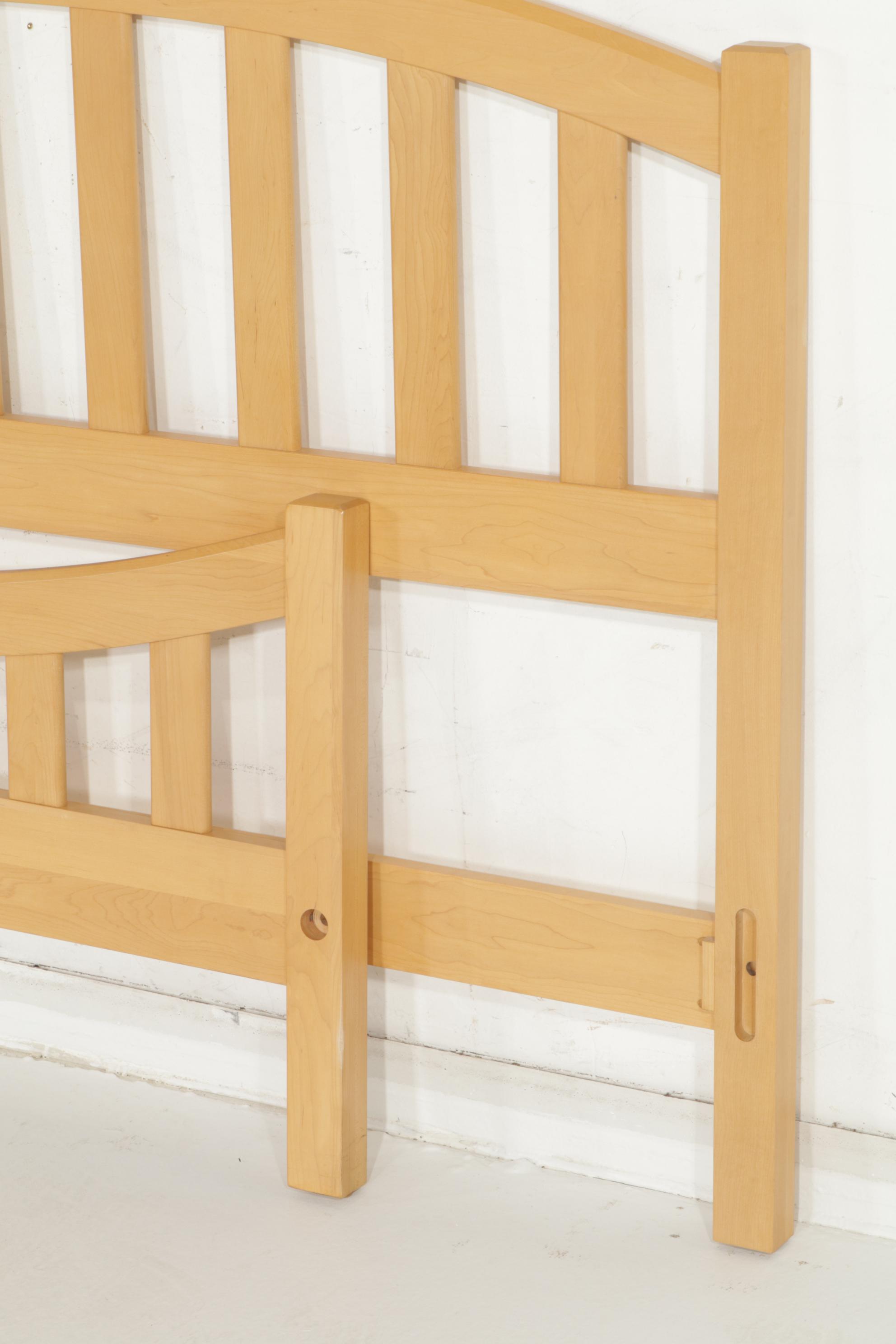 Ethan Allen "American Dimensions" Maple Queen Size Bed Frame, 21st Century