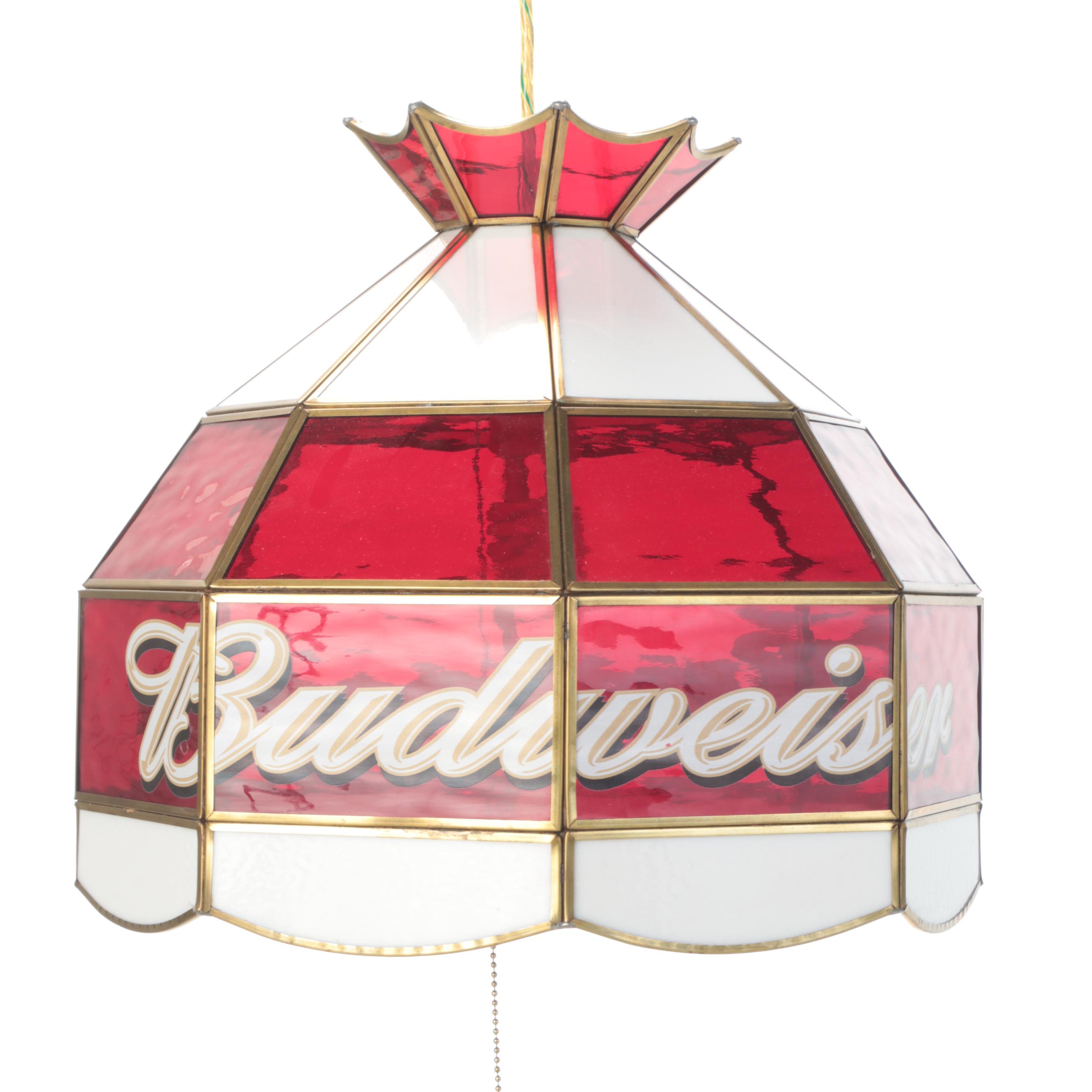 Budweiser Beer Advertising Ceiling Light
