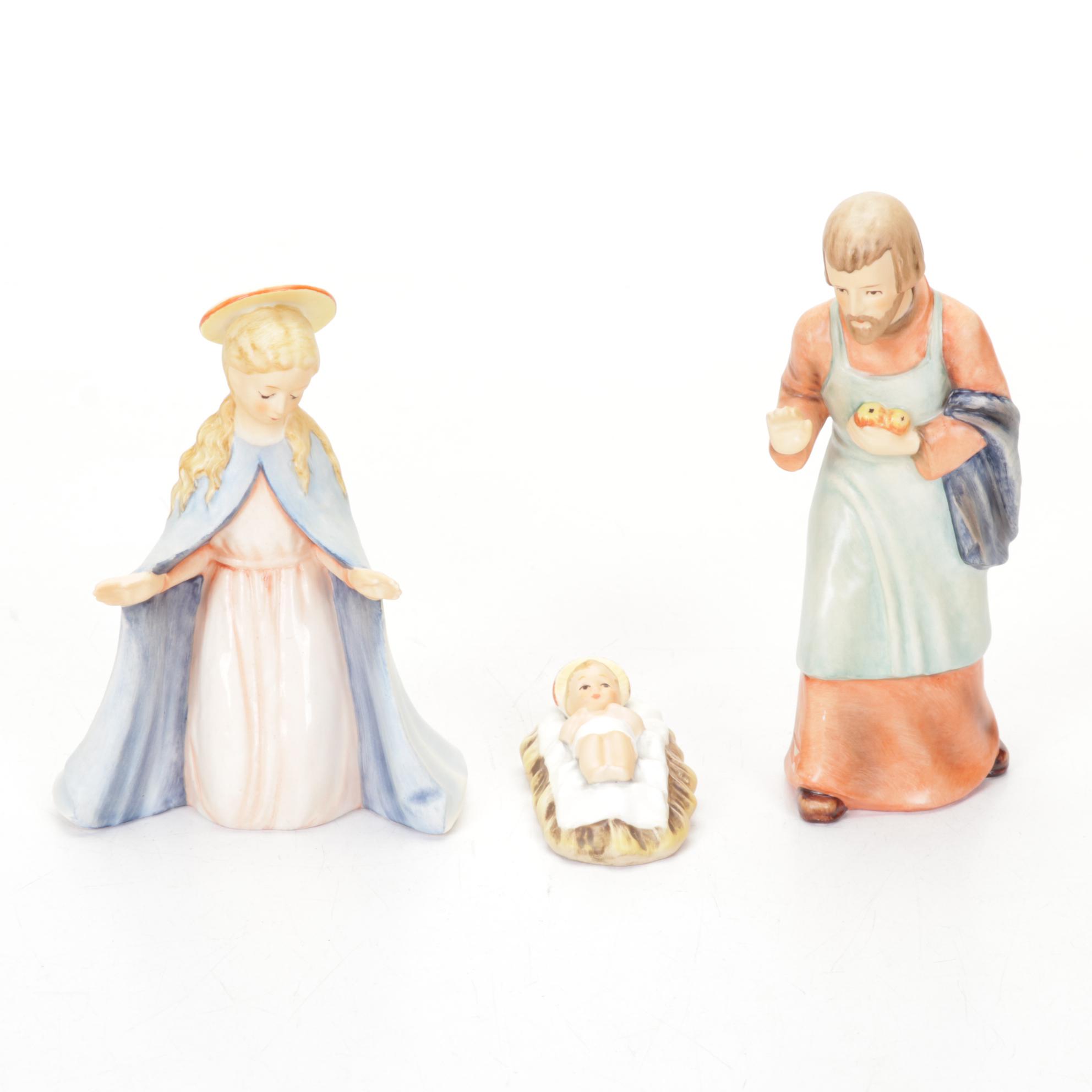 Goebel Hummel Porcelain Nativity Set, Late 20th Century