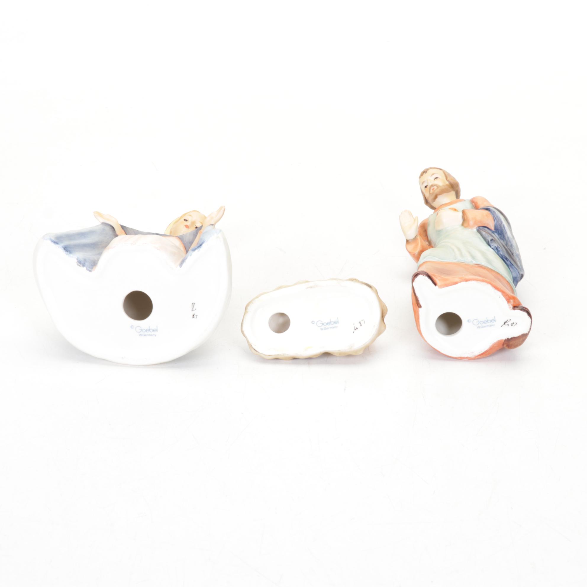 Goebel Hummel Porcelain Nativity Set, Late 20th Century