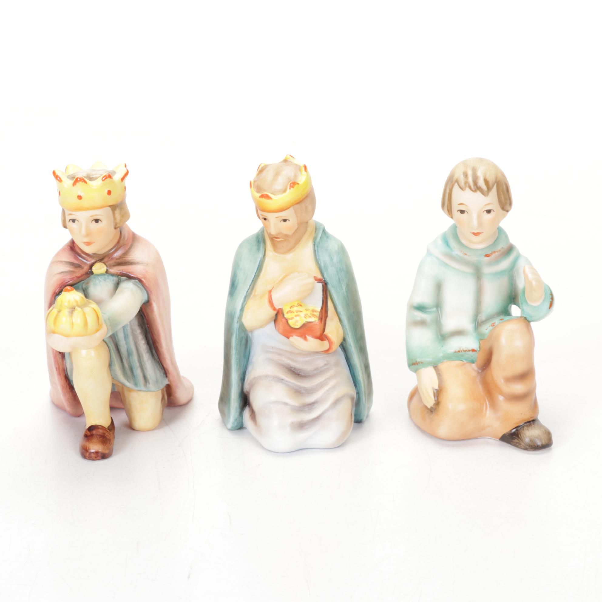 Goebel Hummel Porcelain Nativity Set, Late 20th Century