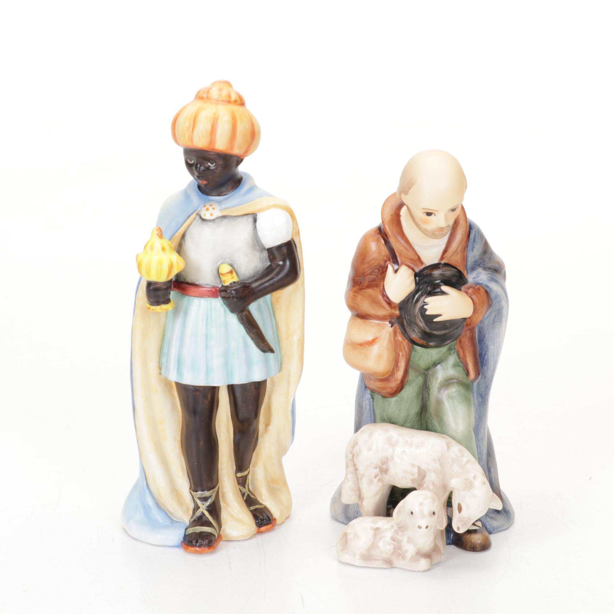Goebel Hummel Porcelain Nativity Set, Late 20th Century