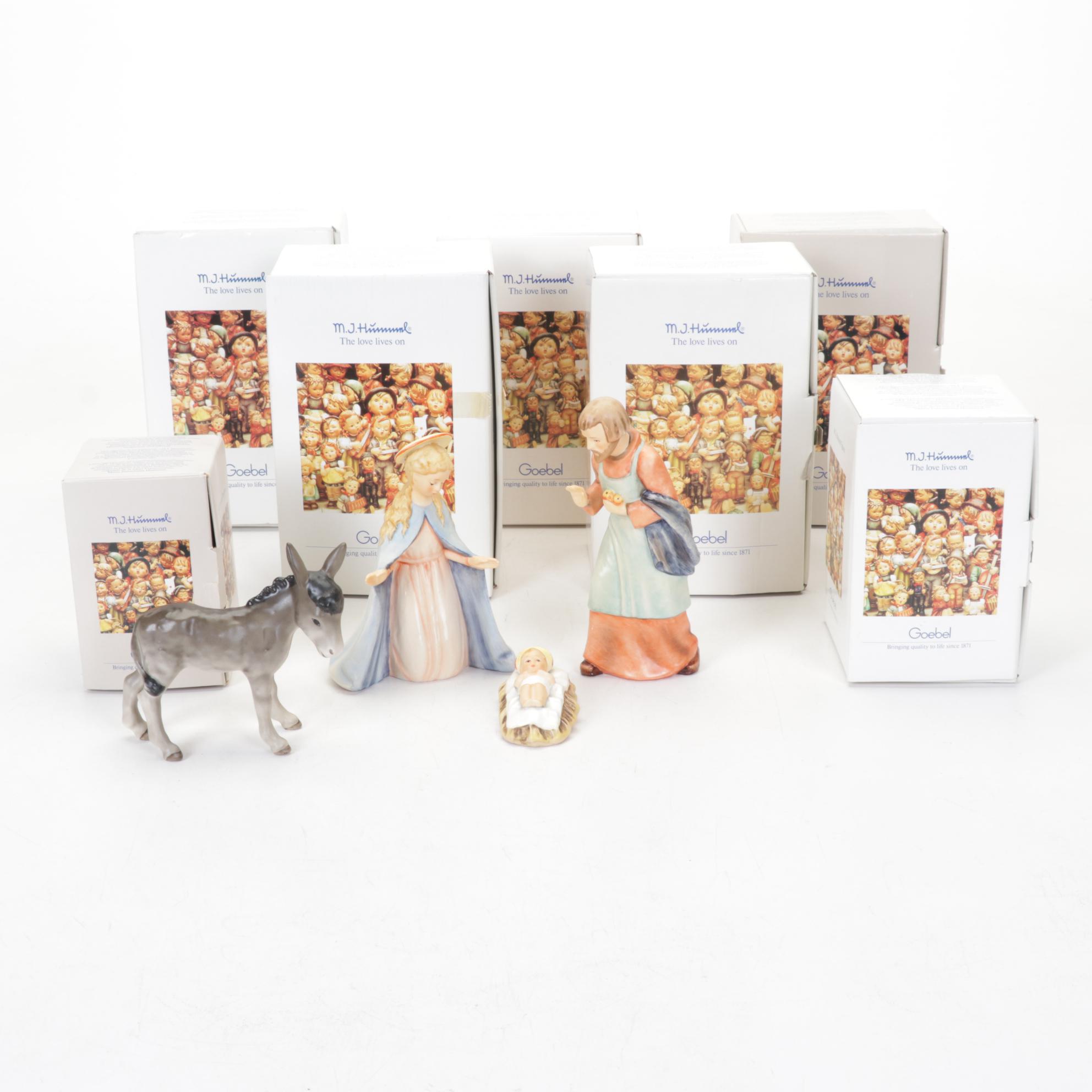 Goebel Hummel Porcelain Nativity Set, Late 20th Century