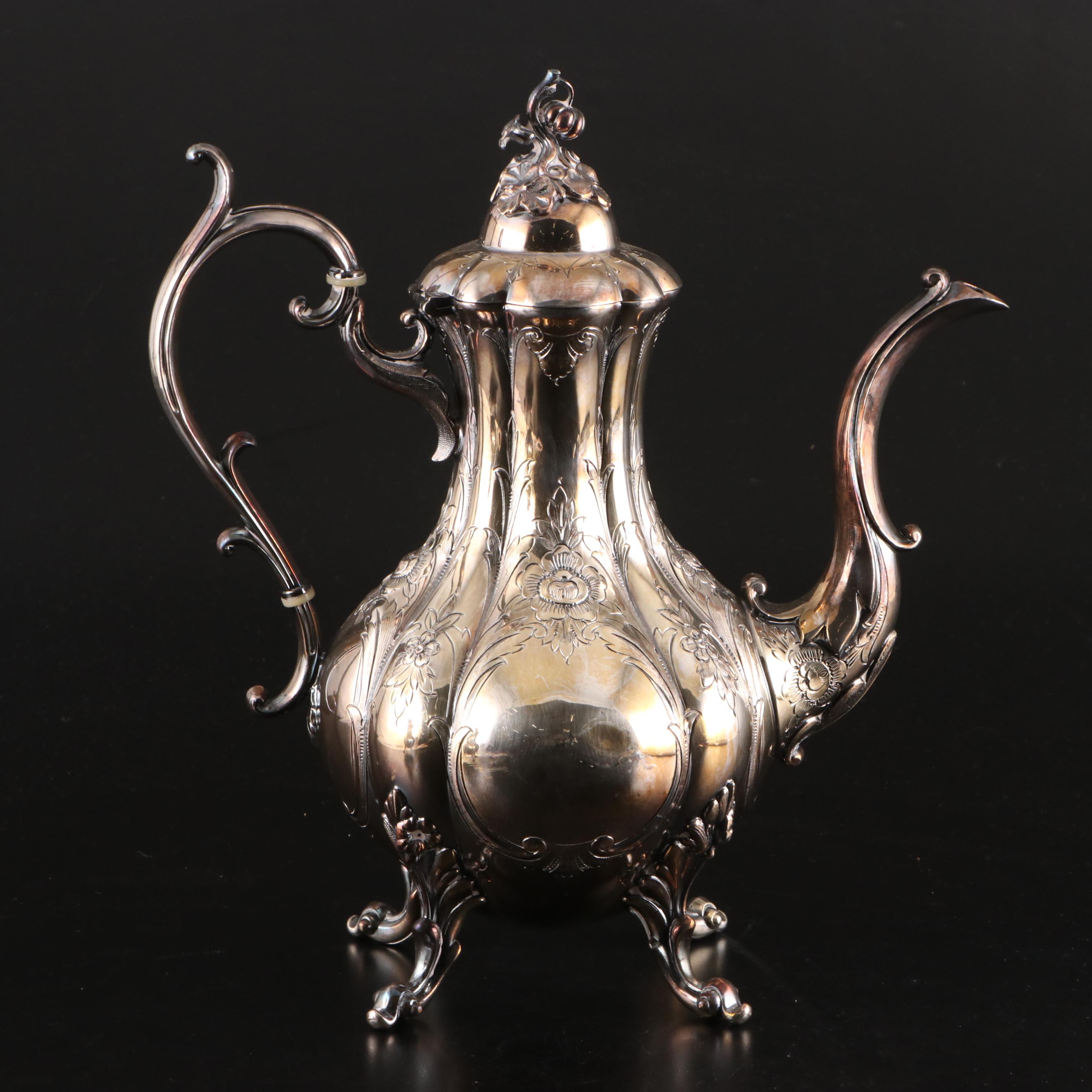 Reed & Barton "Winthrop" Silver Plate Tea and Coffee Service, 1954