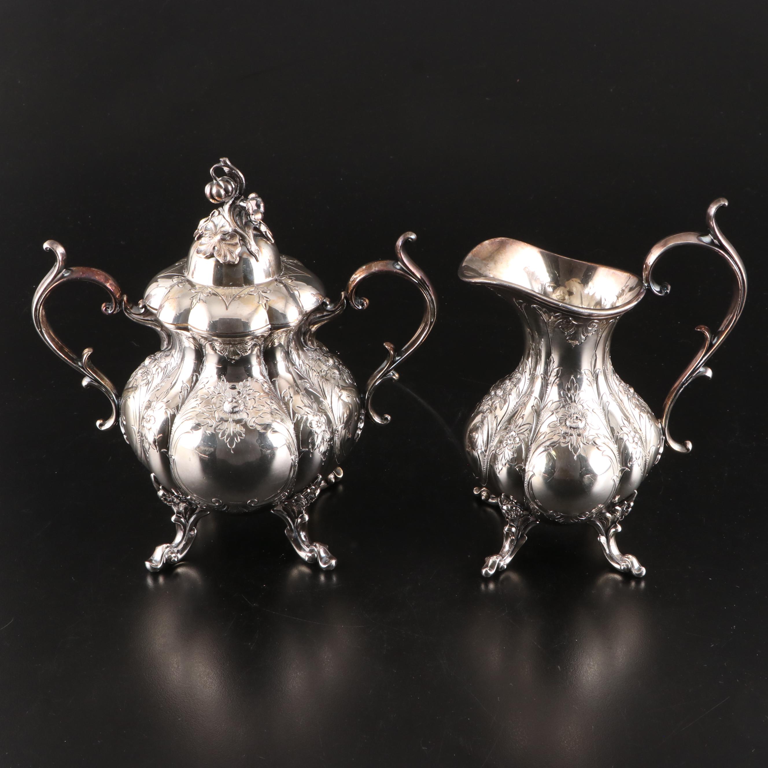 Reed & Barton "Winthrop" Silver Plate Tea and Coffee Service, 1954
