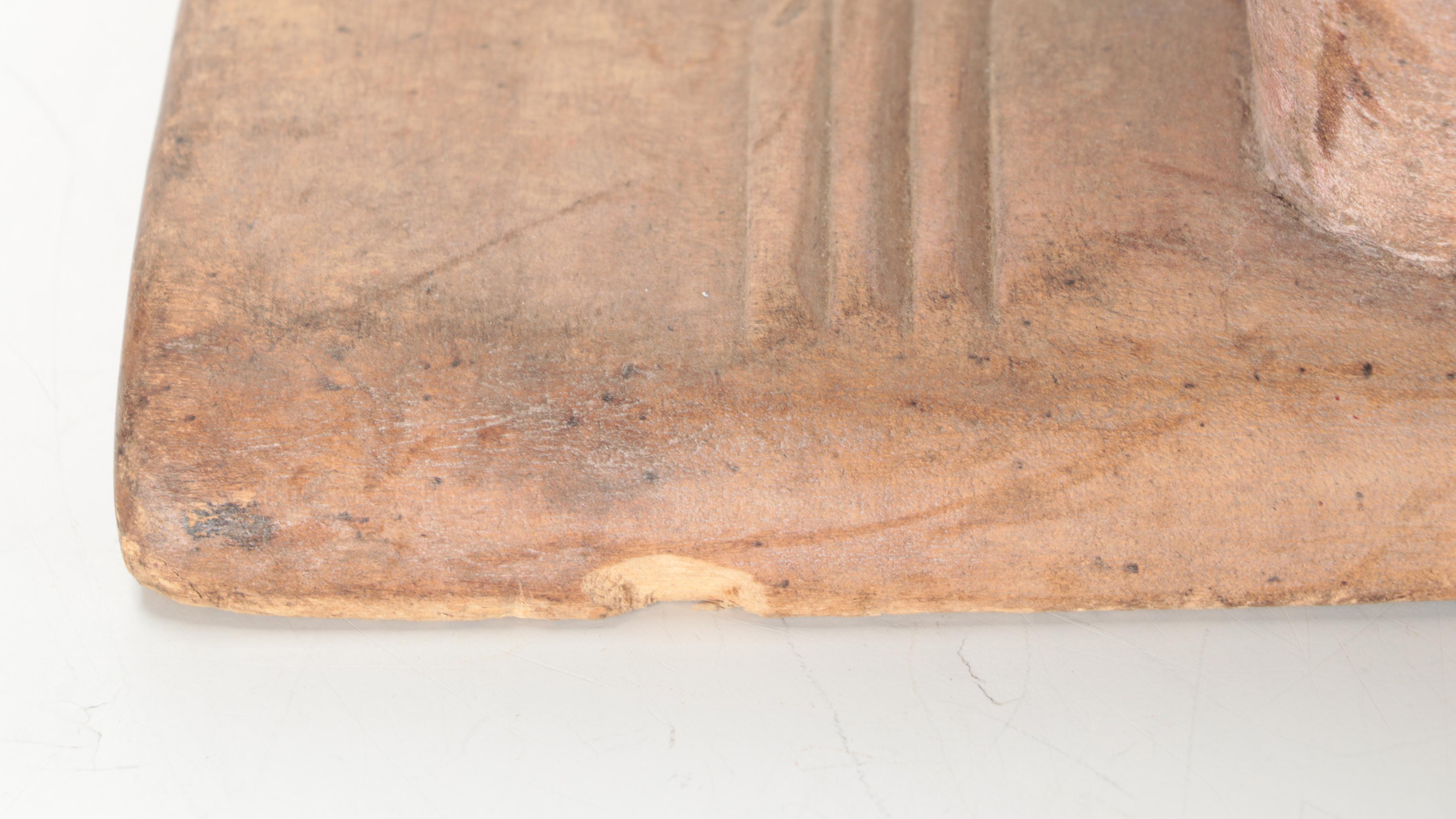 Ashanti Carved Wooden Footstool, 20th Century