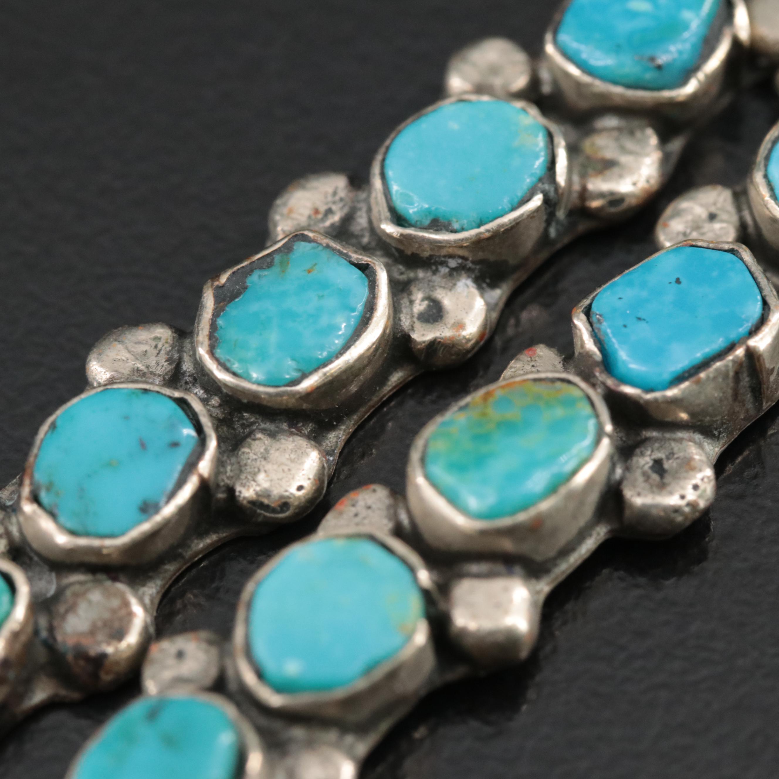 Southwestern Style Turquoise Bar Earrings