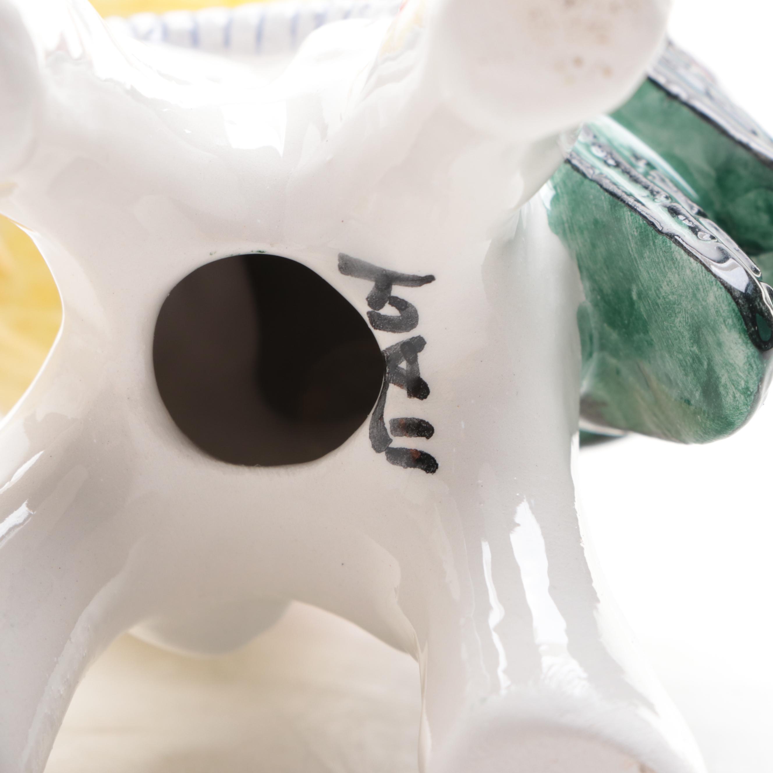 Italian Ceramic Cockatoo Figurines