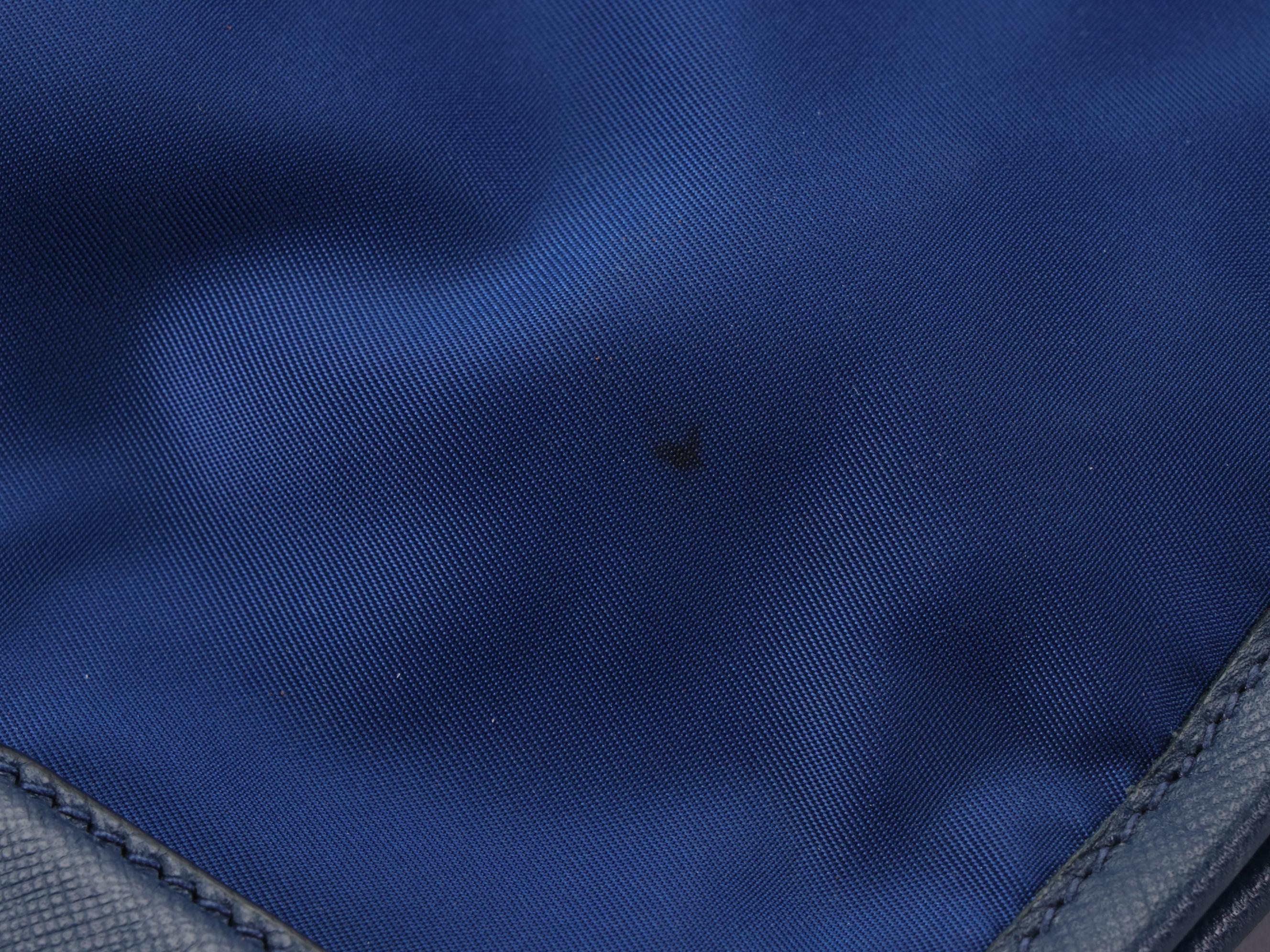 Prada Blue Tessuto Nylon and Saffiano Leather Tote Bag