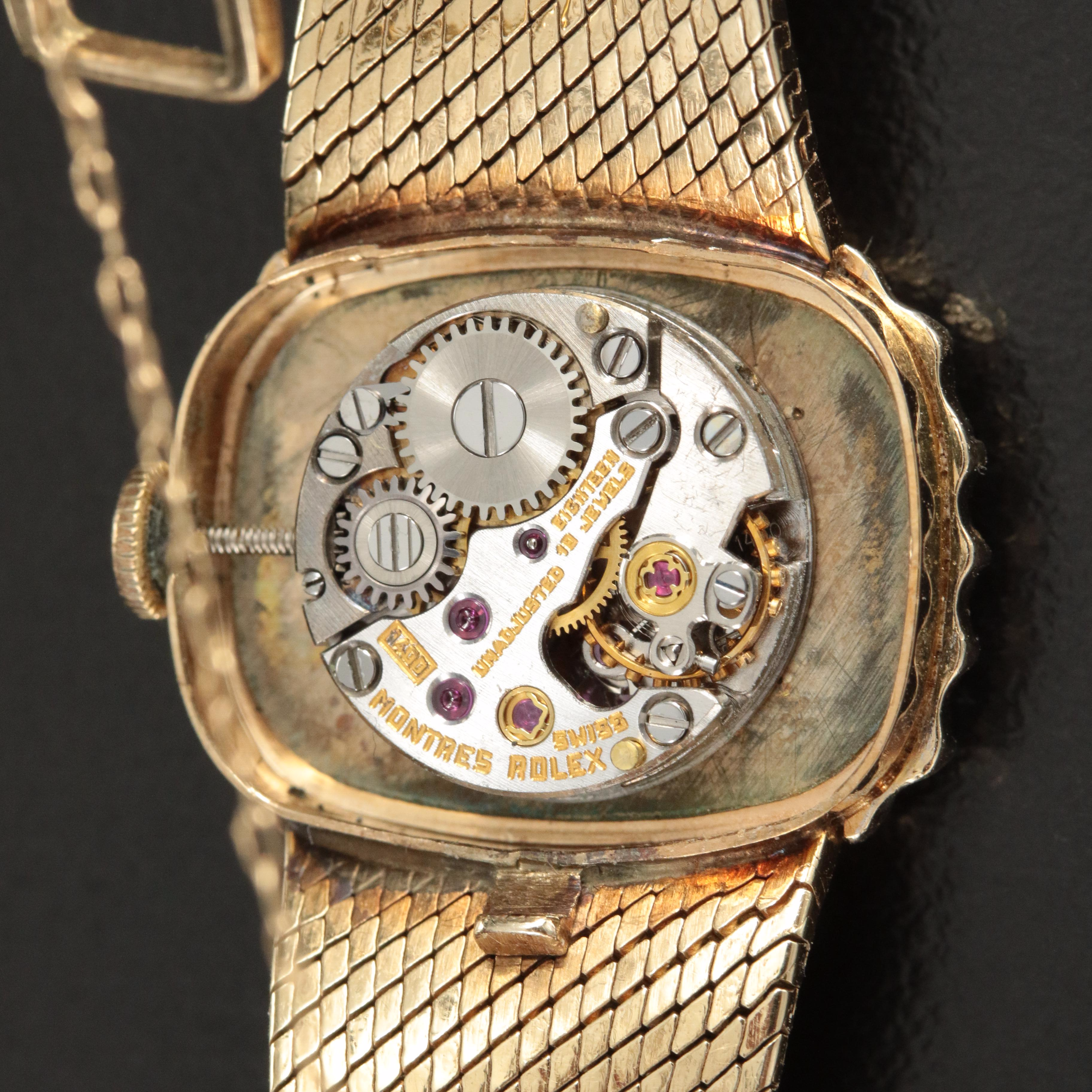 Vintage 14K and 1.23 CTW Diamond Rolex Watch