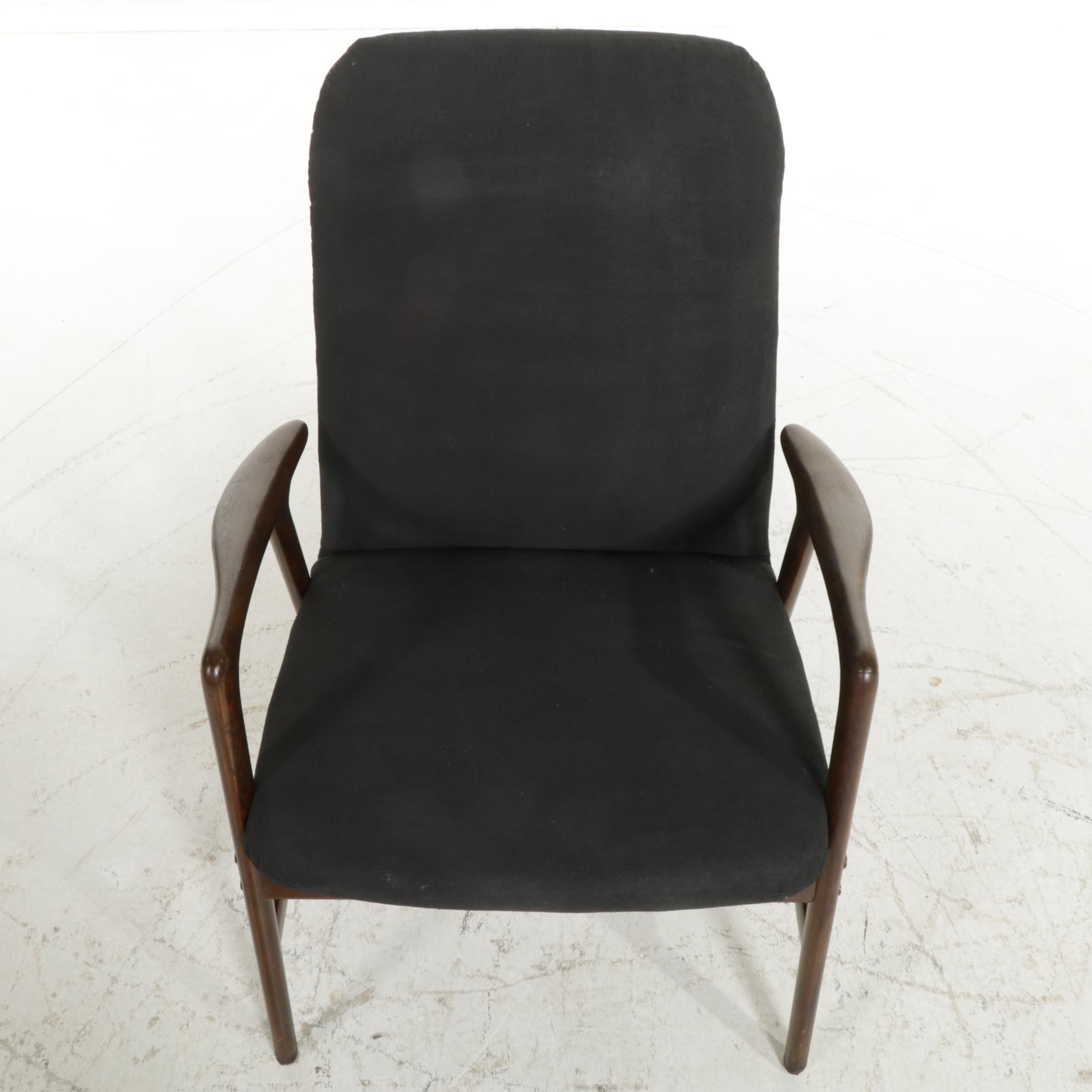 Alf Svensson for Dux "Kontur" Upholstered Teak Armchair