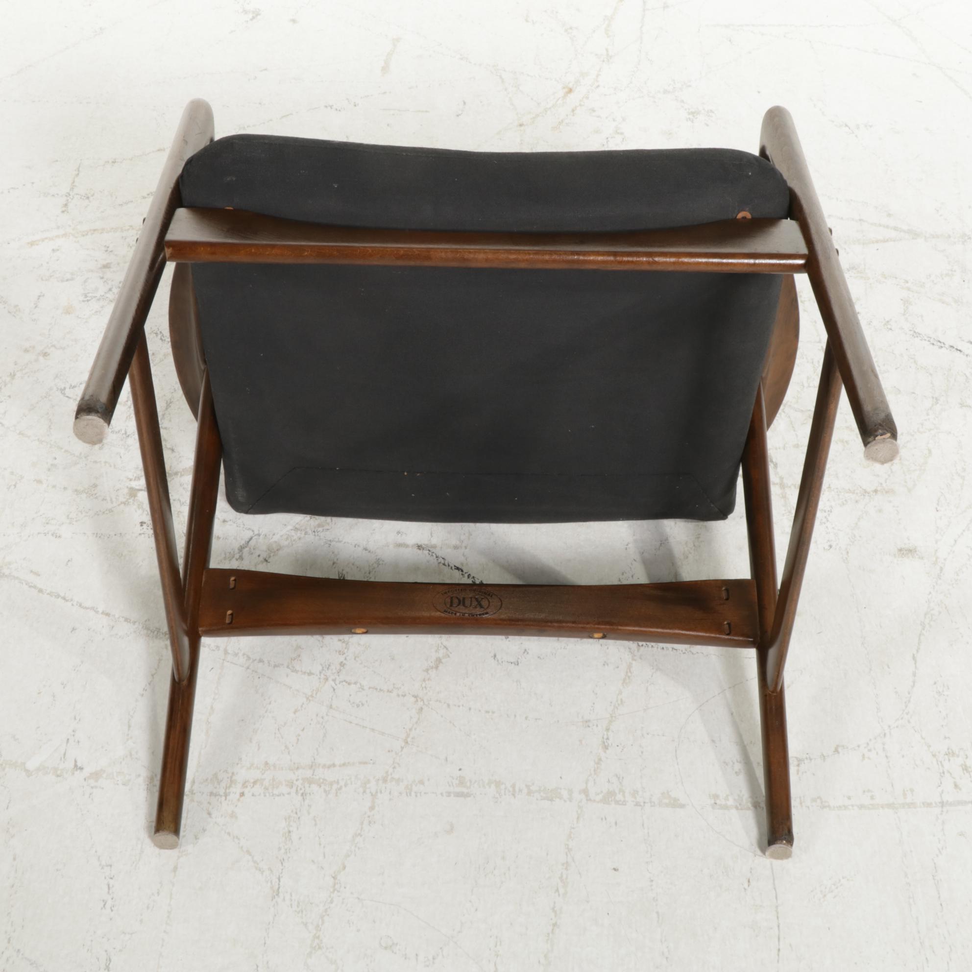 Alf Svensson for Dux "Kontur" Upholstered Teak Armchair