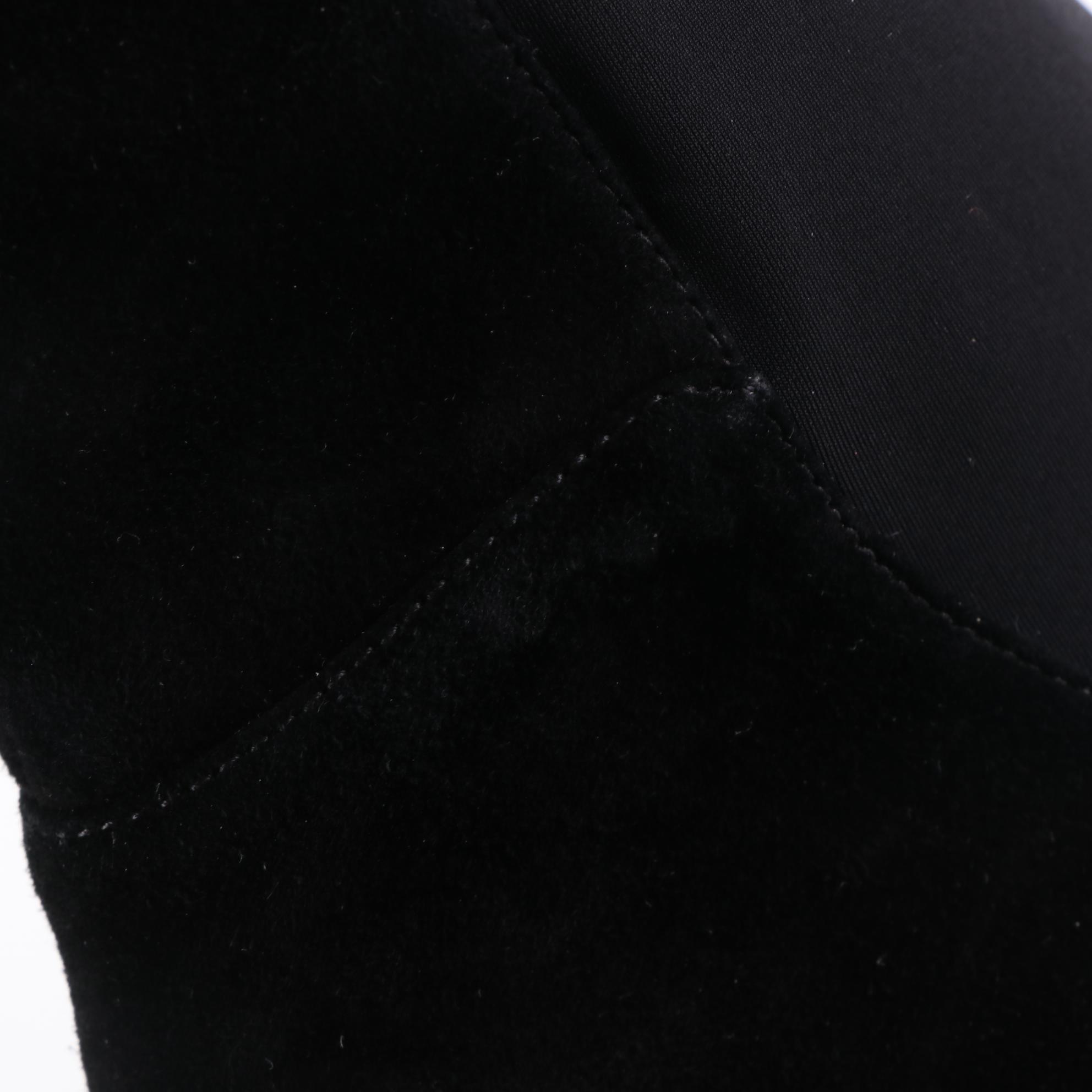 Tory Burch Caitlin Black Suede and Neoprene Stretch Over-The-Knee Boots