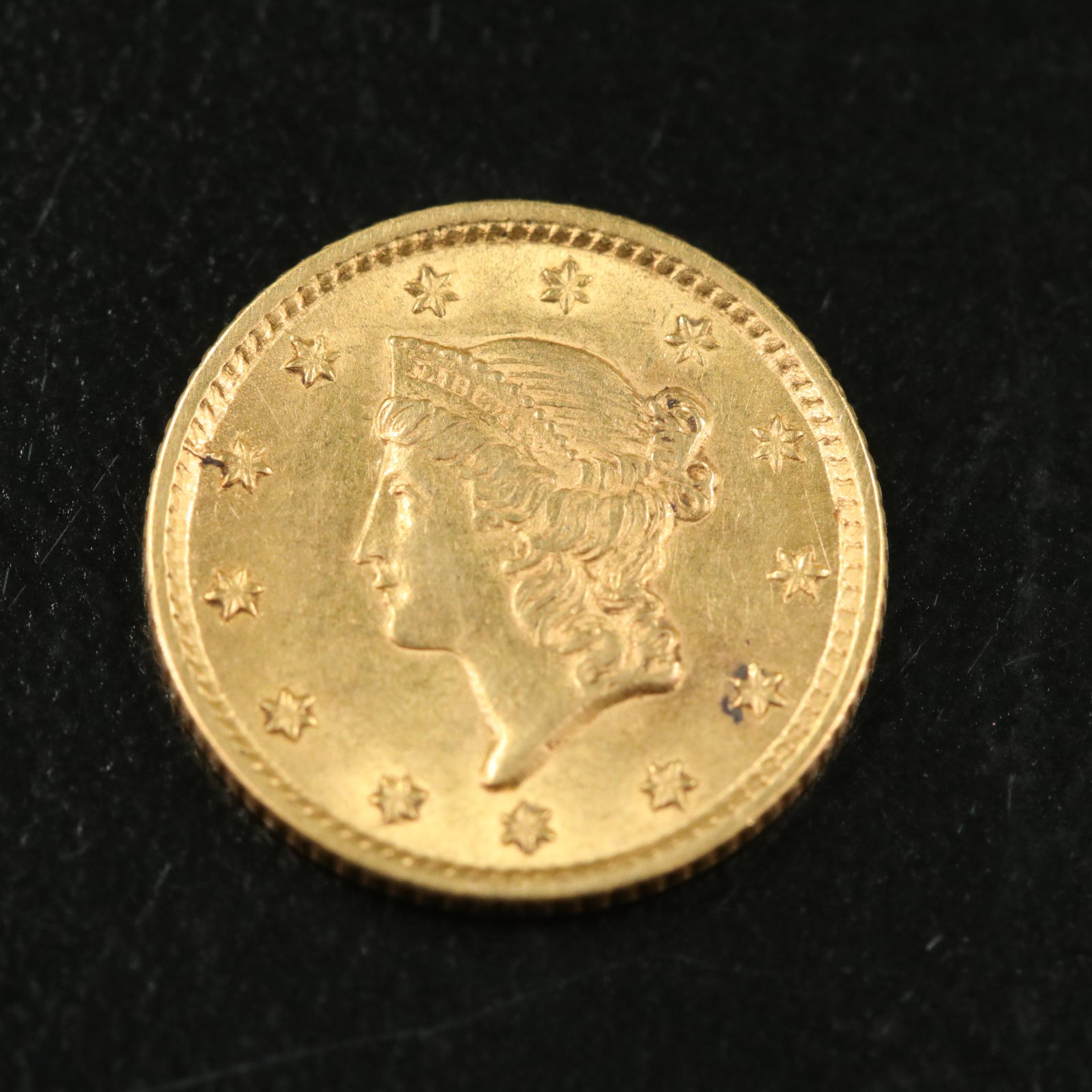 1854 Liberty Head Type I Gold Dollar