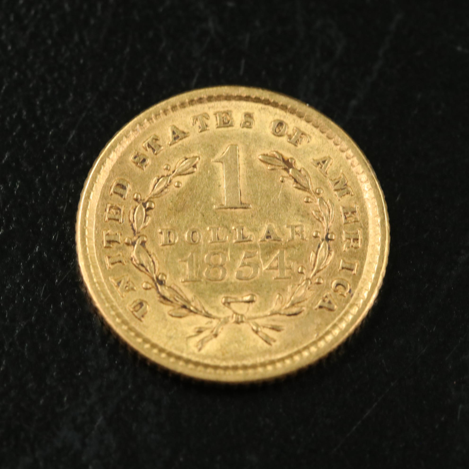 1854 Liberty Head Type I Gold Dollar