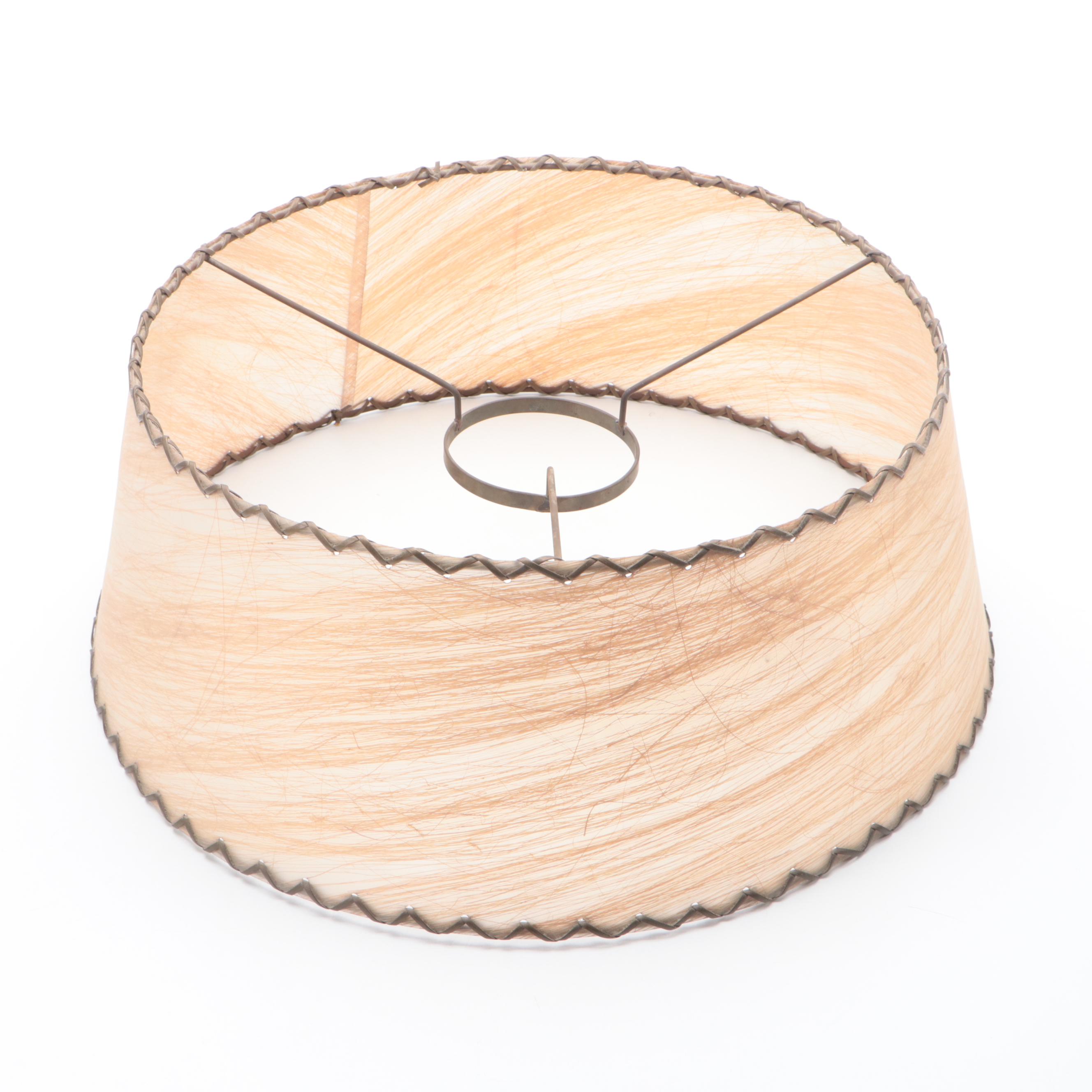 Fiberglass Whip Stitch and Diffuser Mid-Century Lampshades