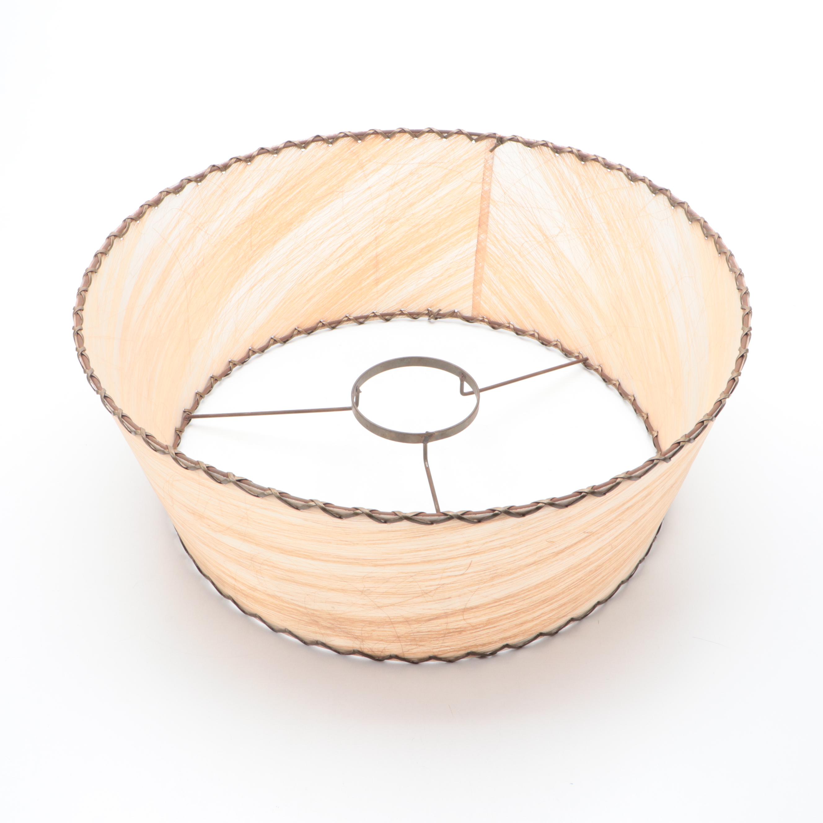 Fiberglass Whip Stitch and Diffuser Mid-Century Lampshades