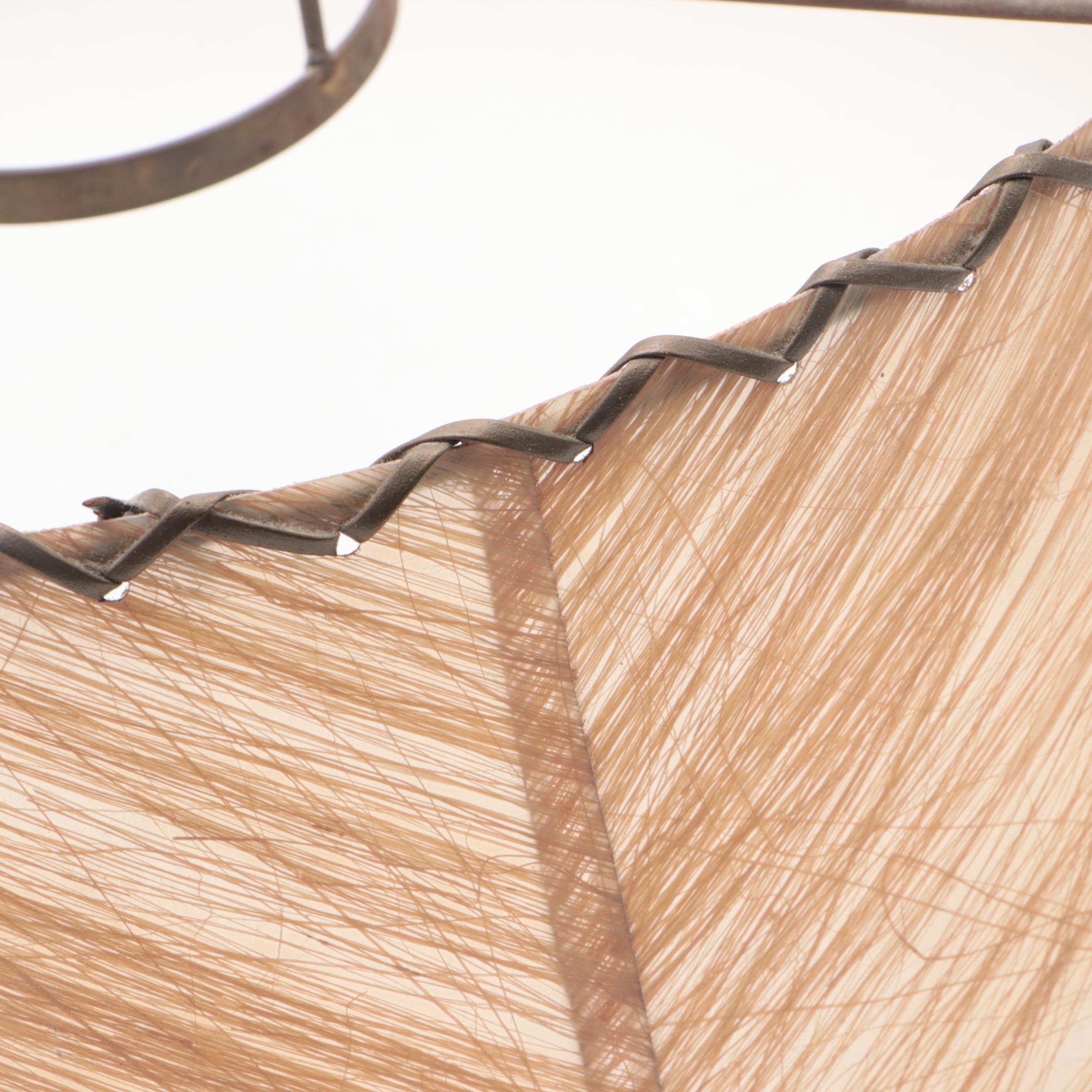 Fiberglass Whip Stitch and Diffuser Mid-Century Lampshades