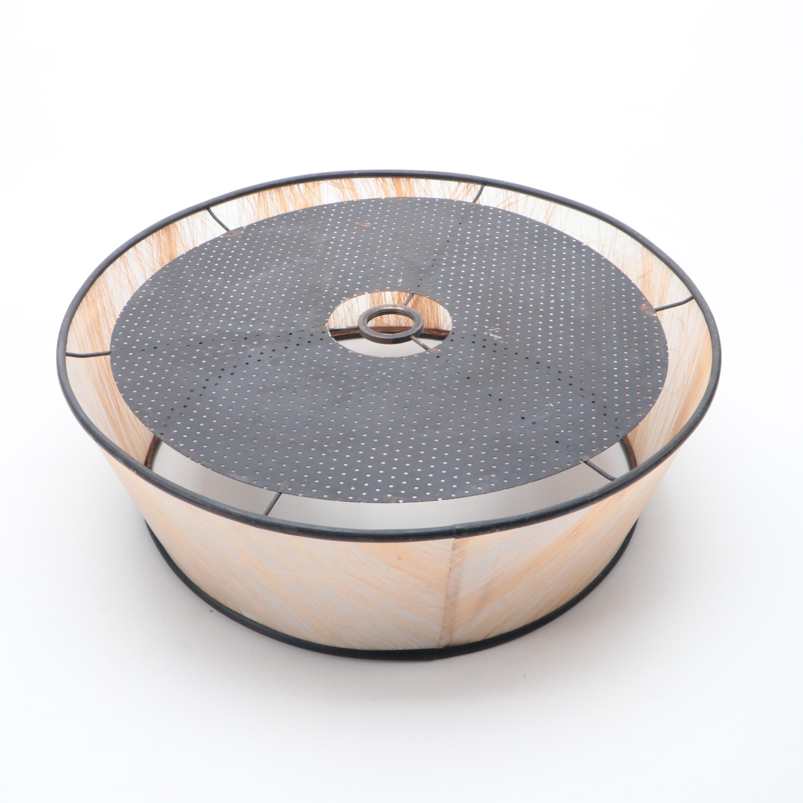 Fiberglass Whip Stitch and Diffuser Mid-Century Lampshades
