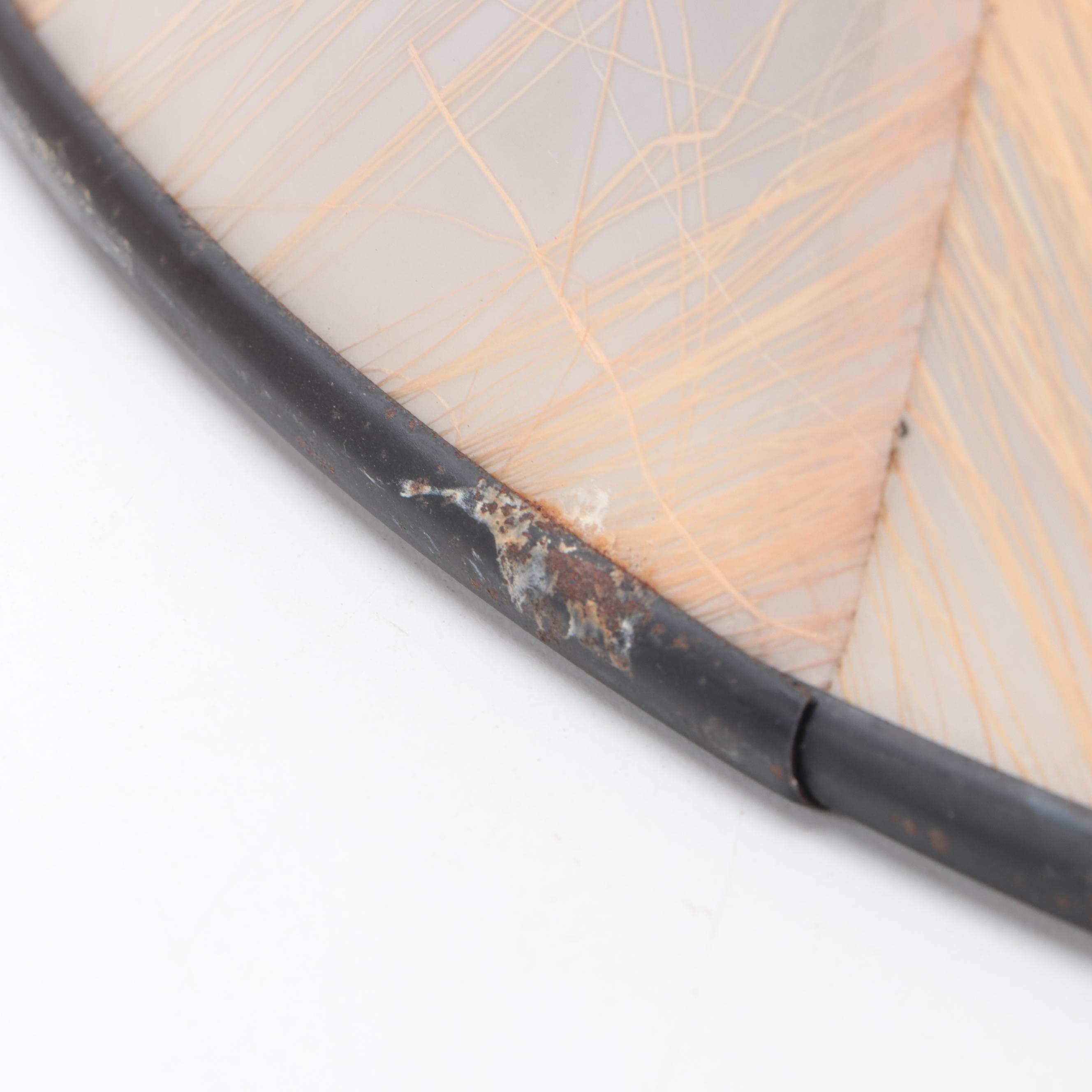 Fiberglass Whip Stitch and Diffuser Mid-Century Lampshades