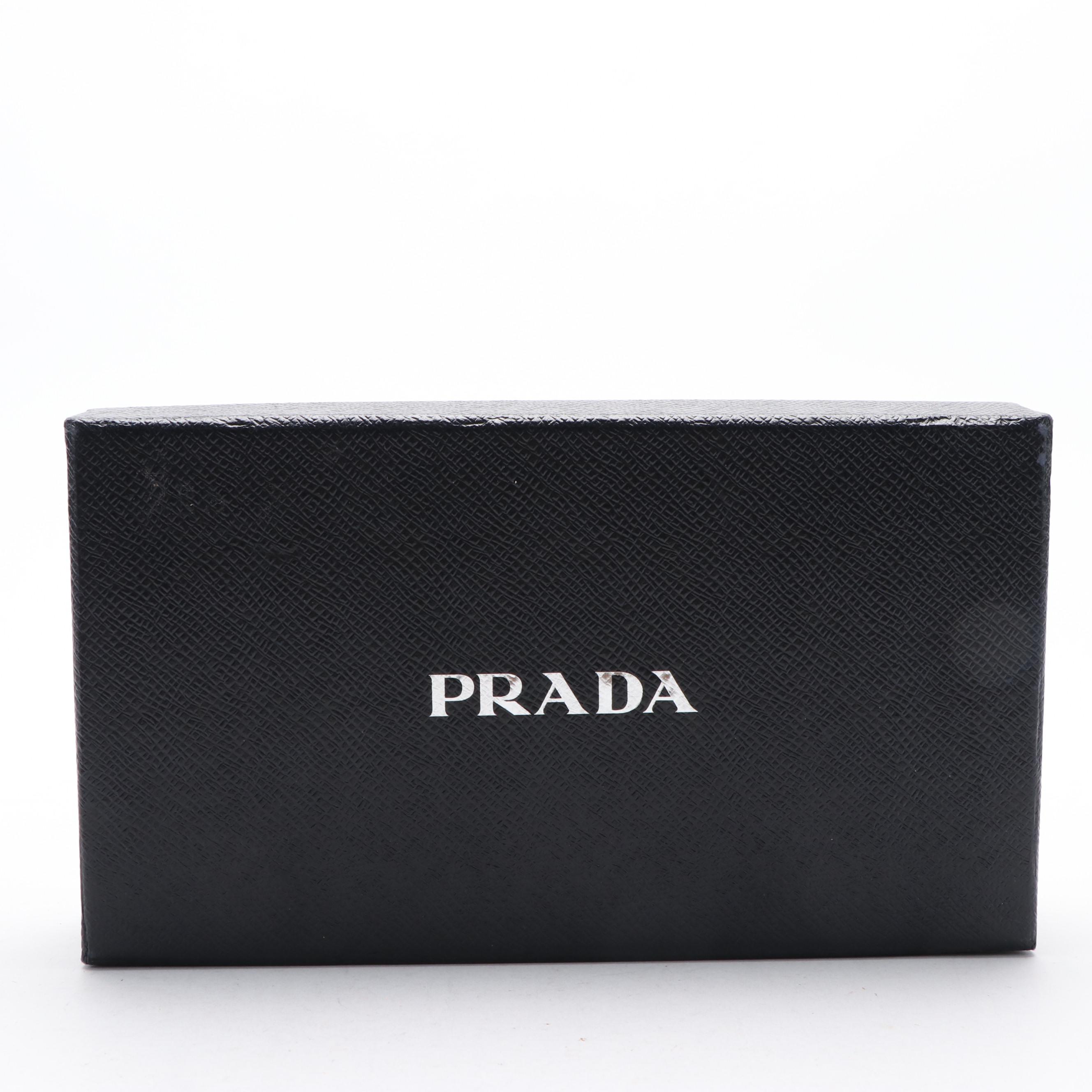 Prada Continental Wallet in Red Saffiano Leather