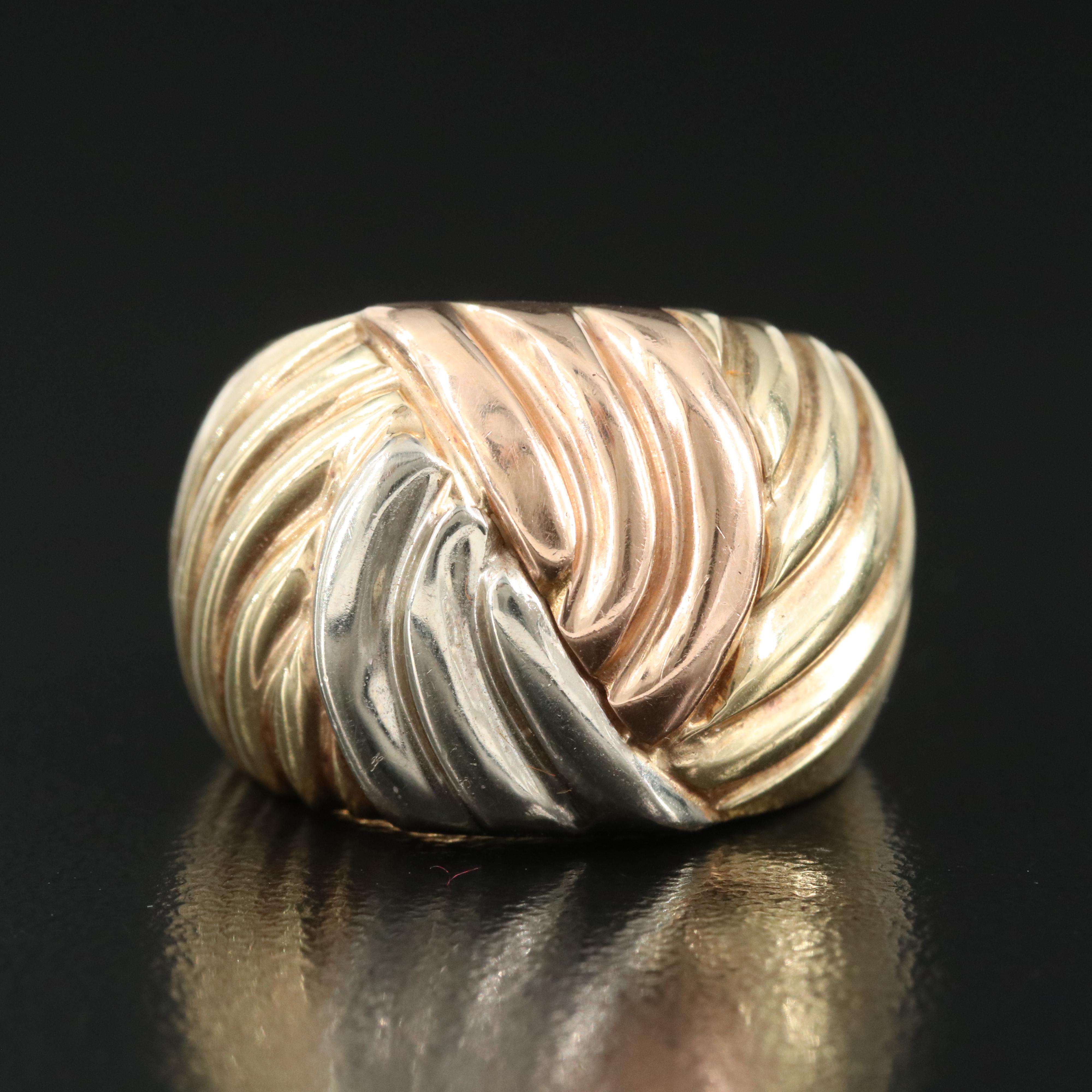 14K Tri-Color Gold Ring