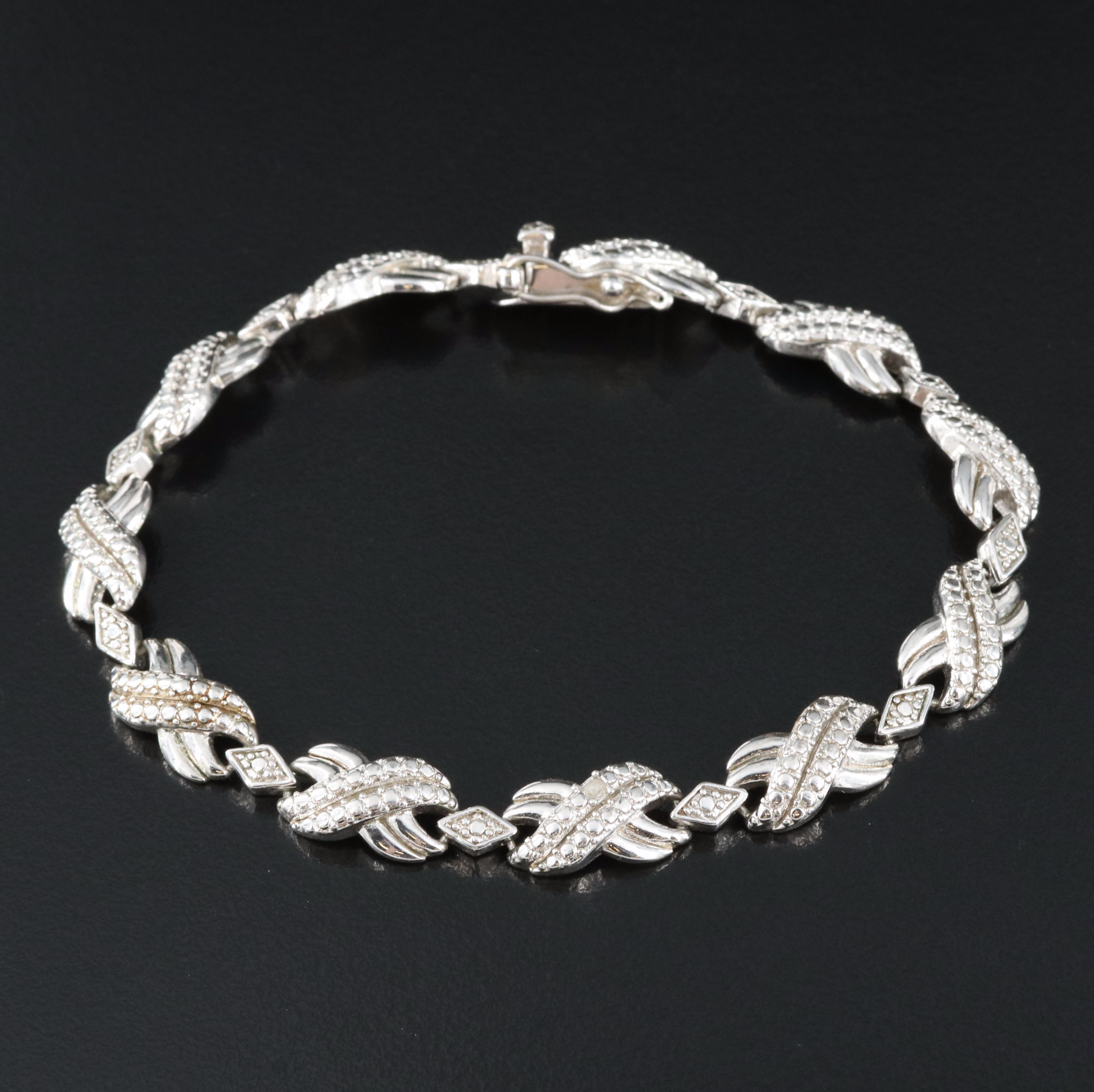 Diamond X Link Bracelet