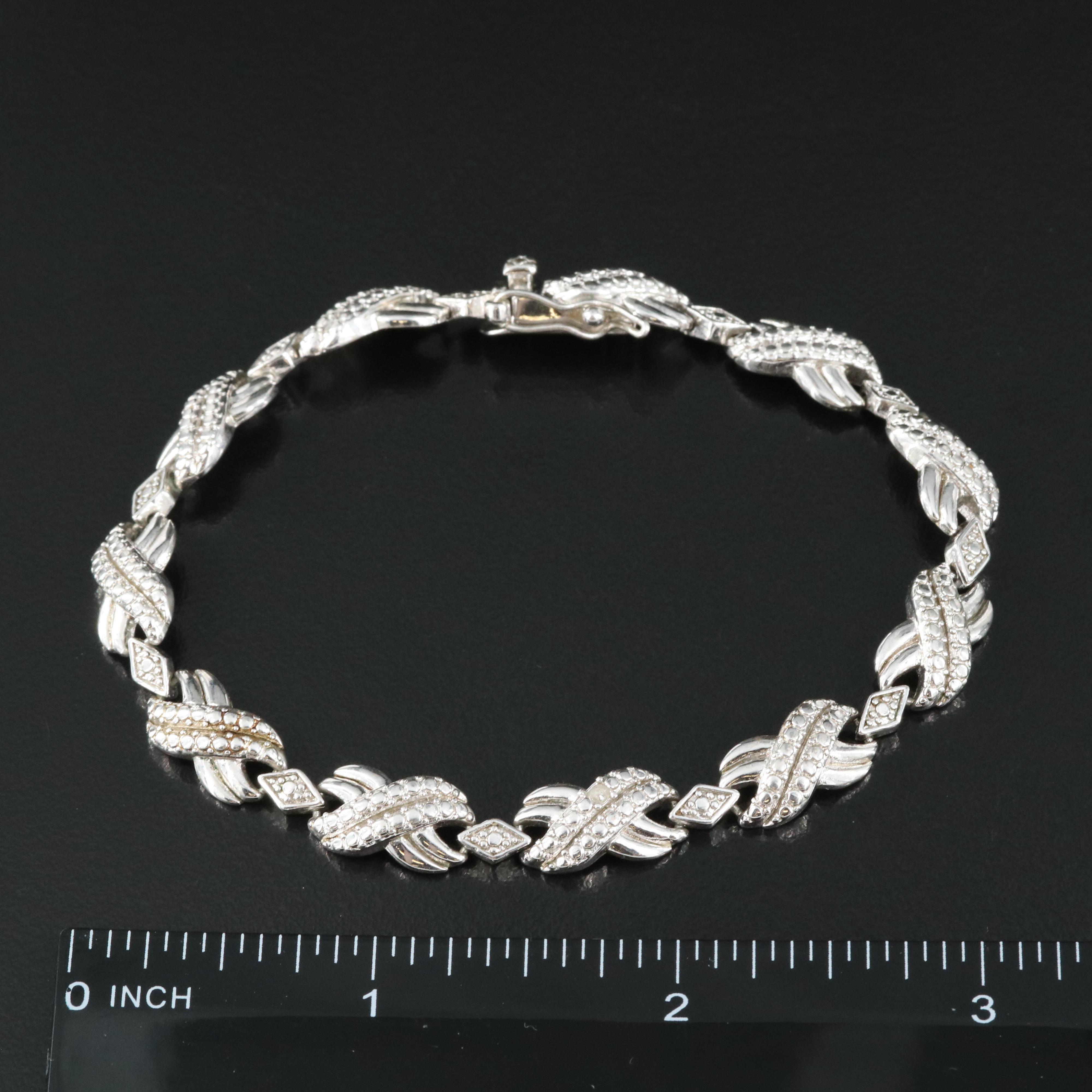 Diamond X Link Bracelet
