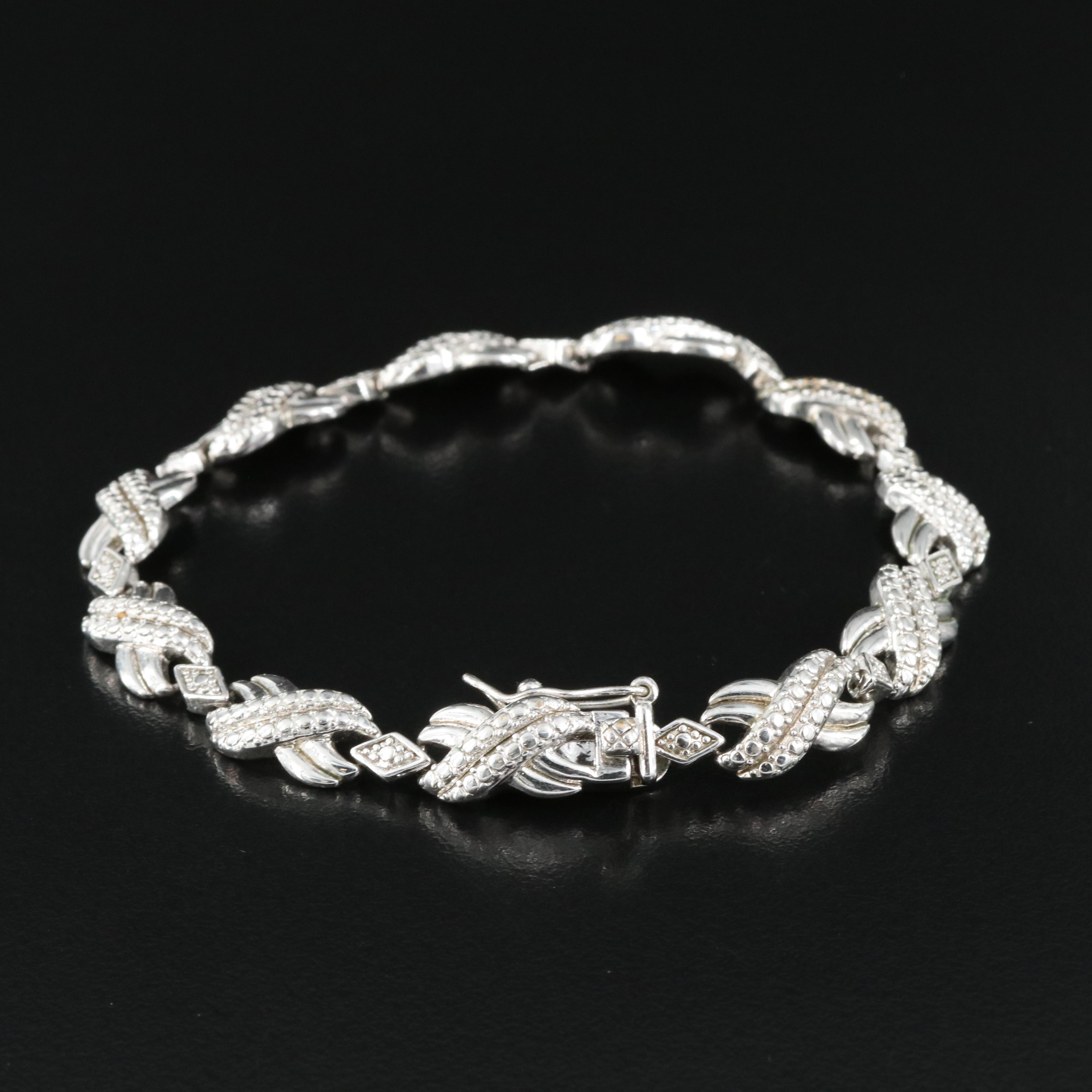 Diamond X Link Bracelet