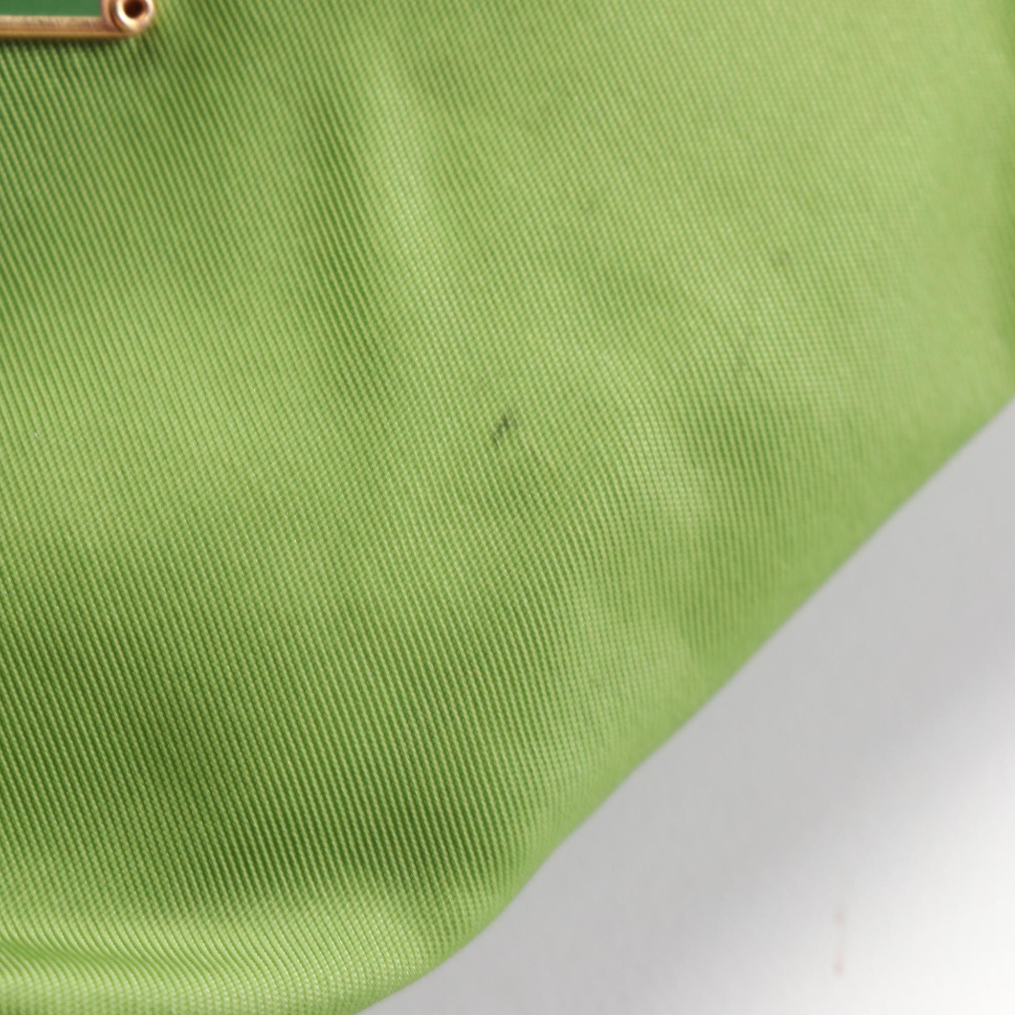 Prada Small Zip Pouch in Nylon with Leather Trim