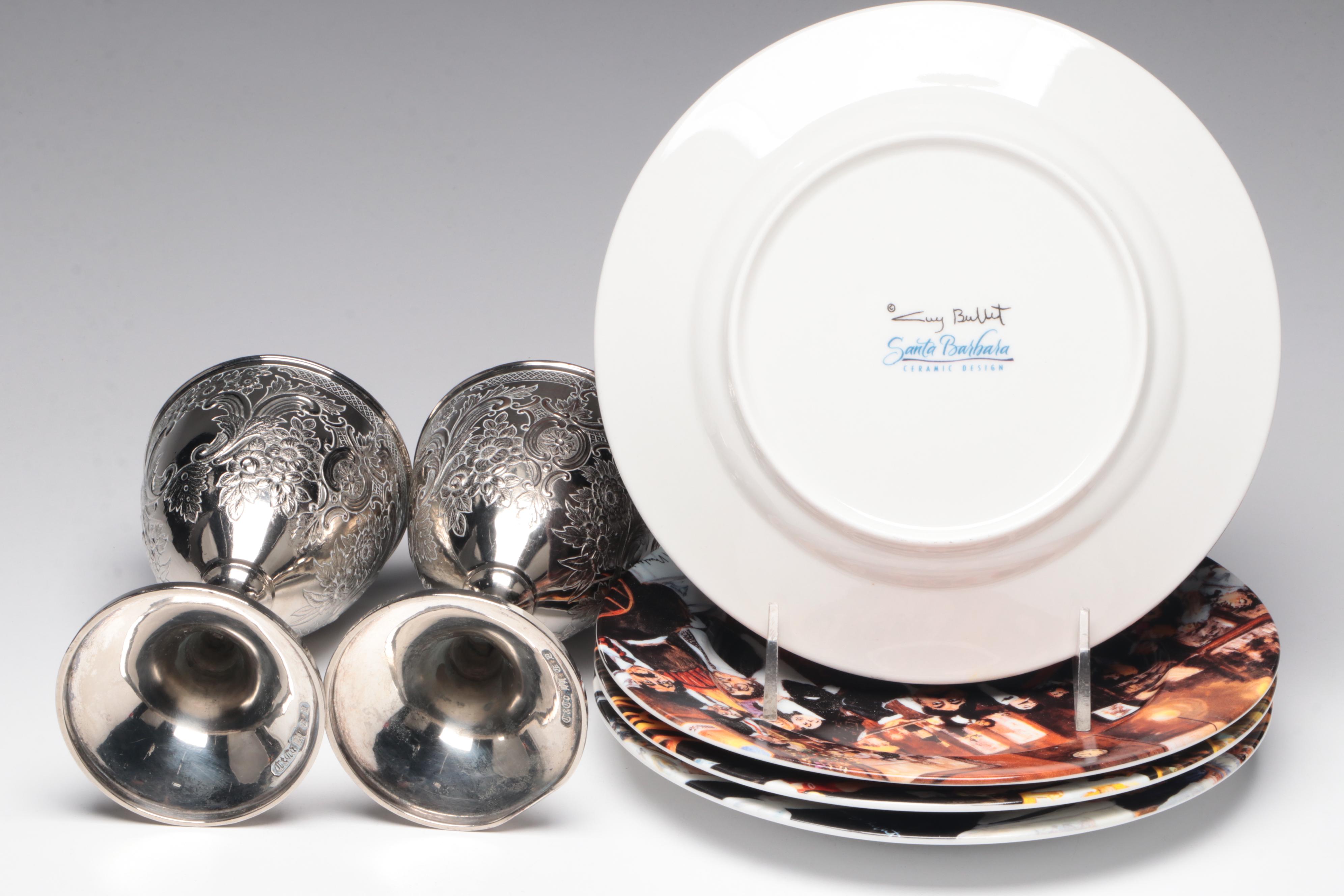 Frank M. Whiting Sterling Silver Rimmed Glass Coaster and More