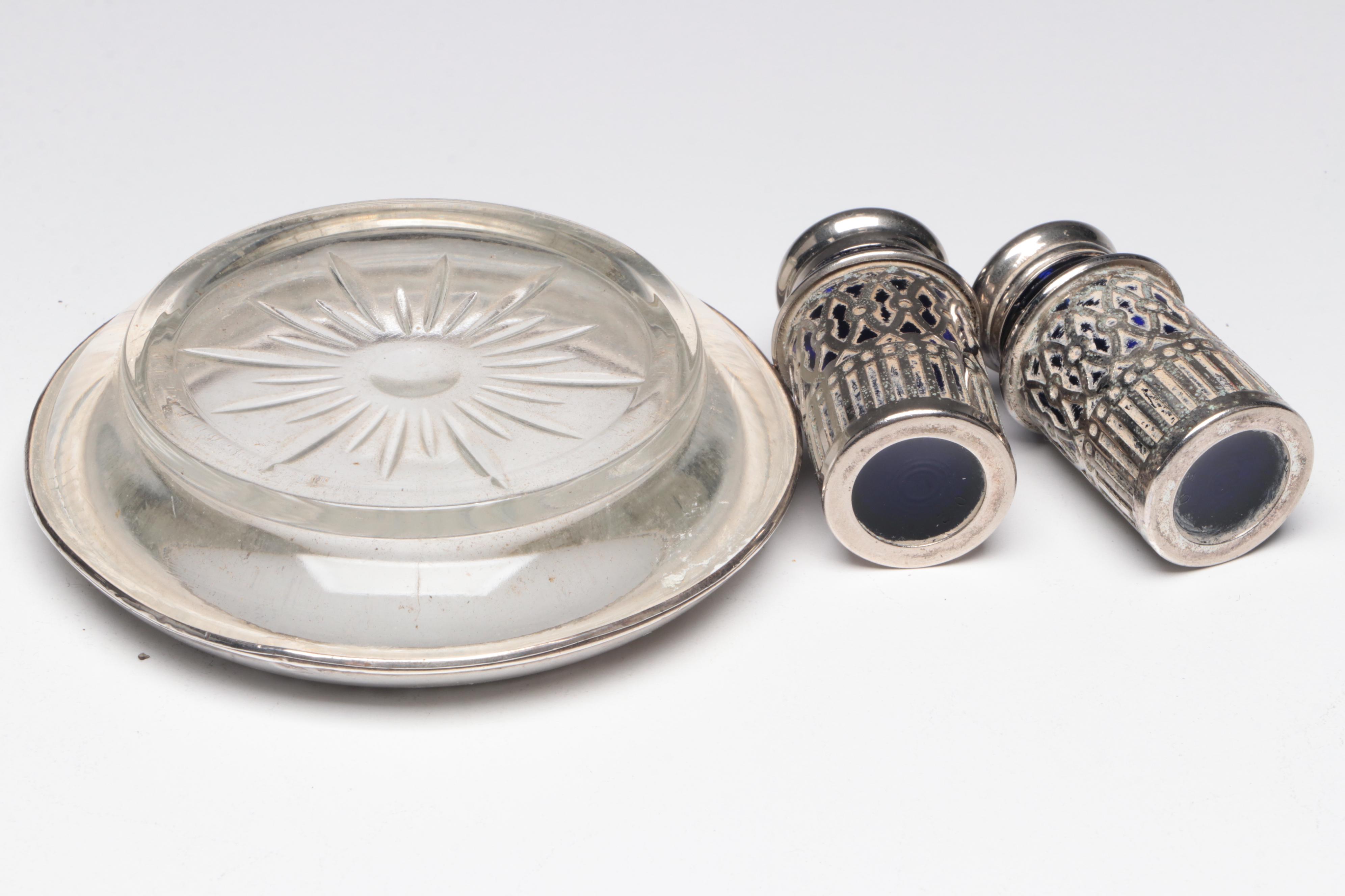 Frank M. Whiting Sterling Silver Rimmed Glass Coaster and More