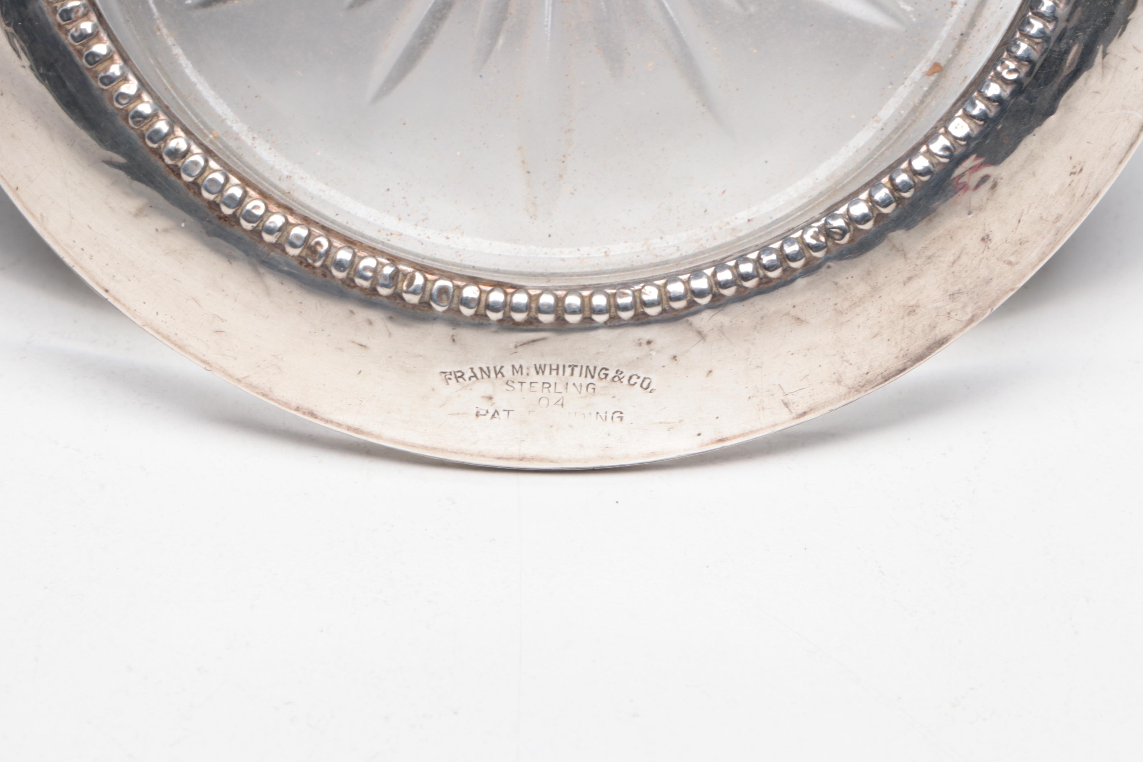 Frank M. Whiting Sterling Silver Rimmed Glass Coaster and More