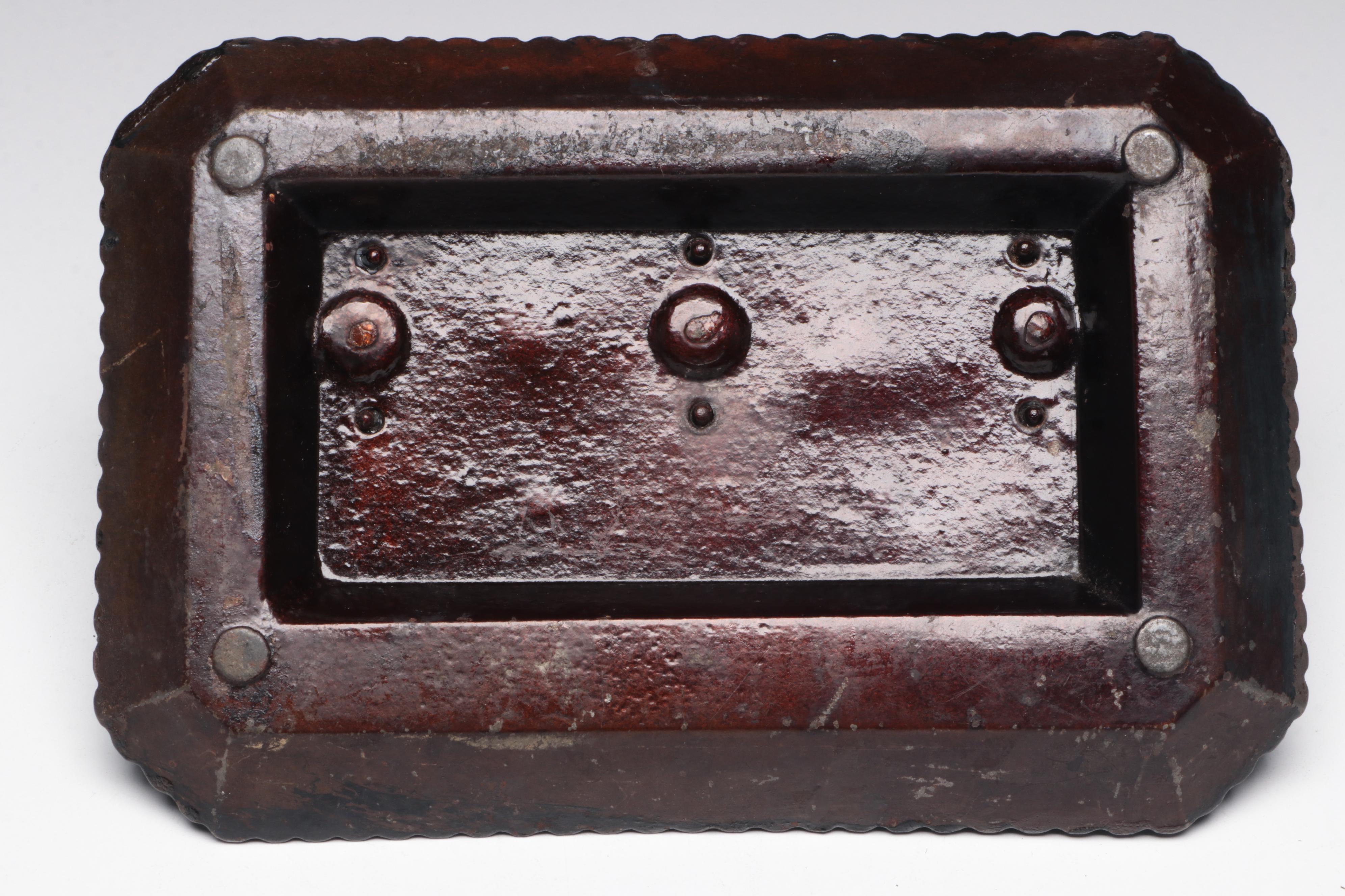 Victorian Glass and Cast Iron Snail Inkwell, 19th Century