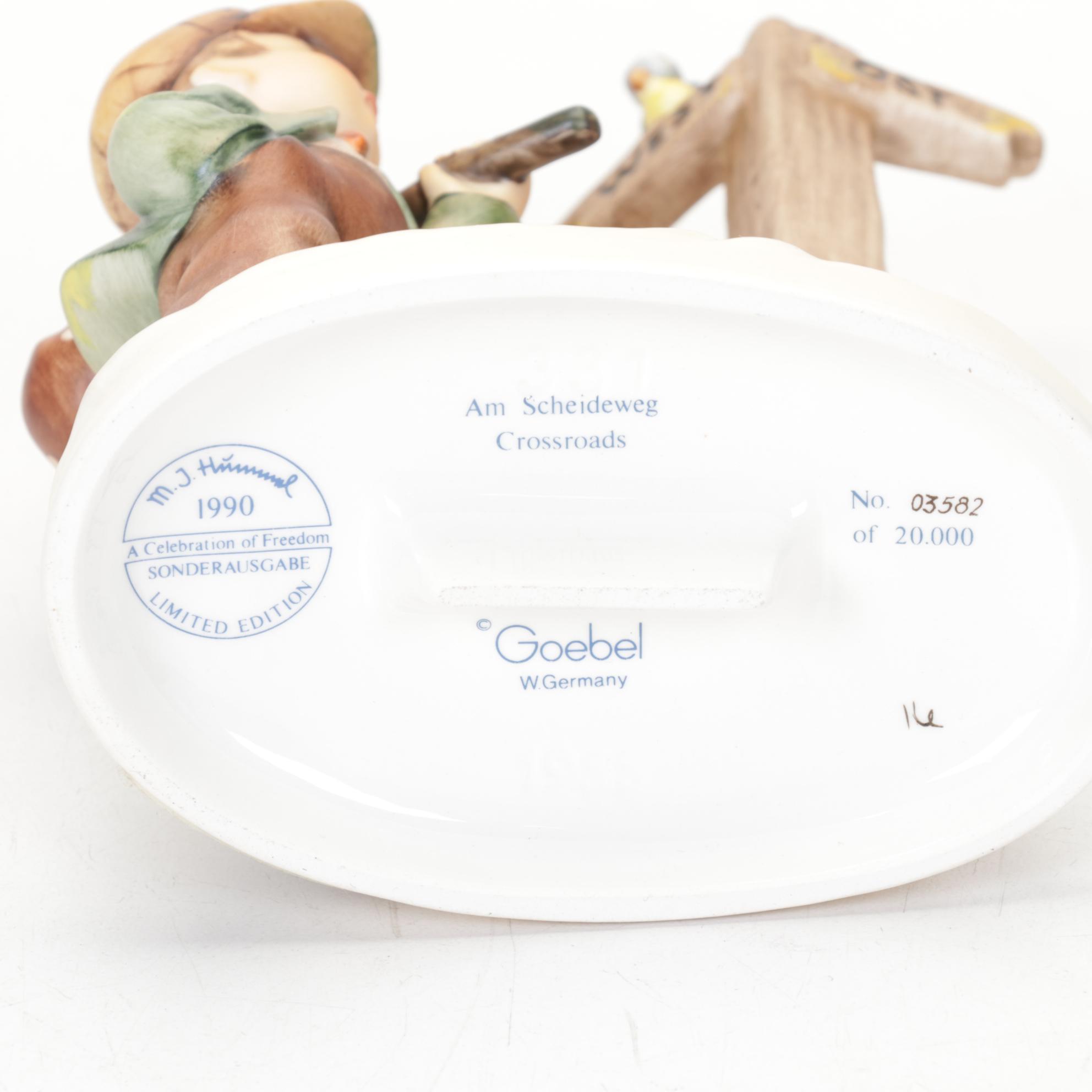 Goebel "Crossroads," "Chimney Sweep," "Checkpoint Charlie" Hummel Figurines