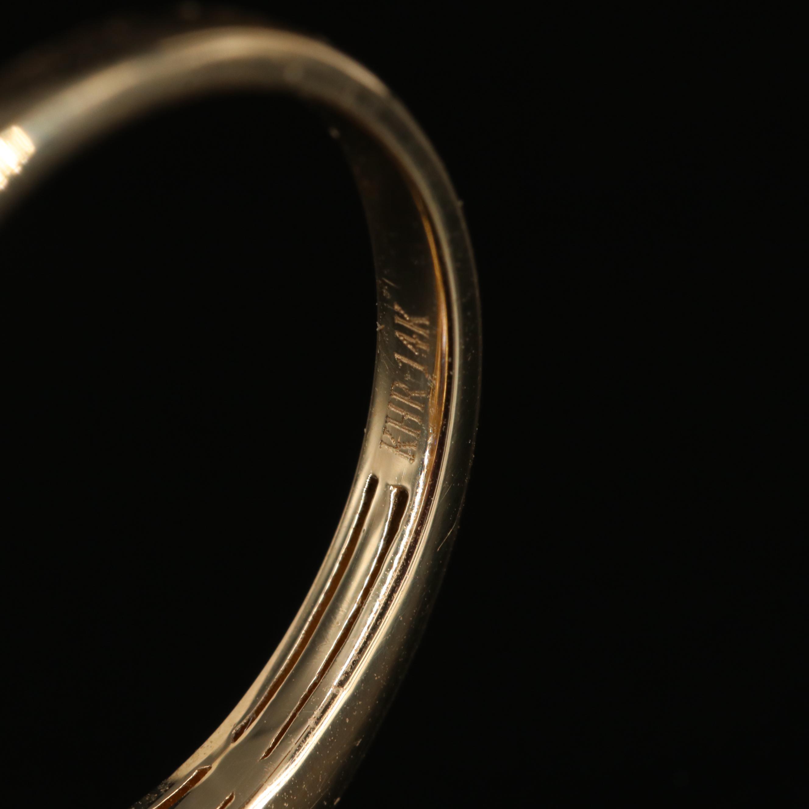 14K Kunzite and Diamond Ring