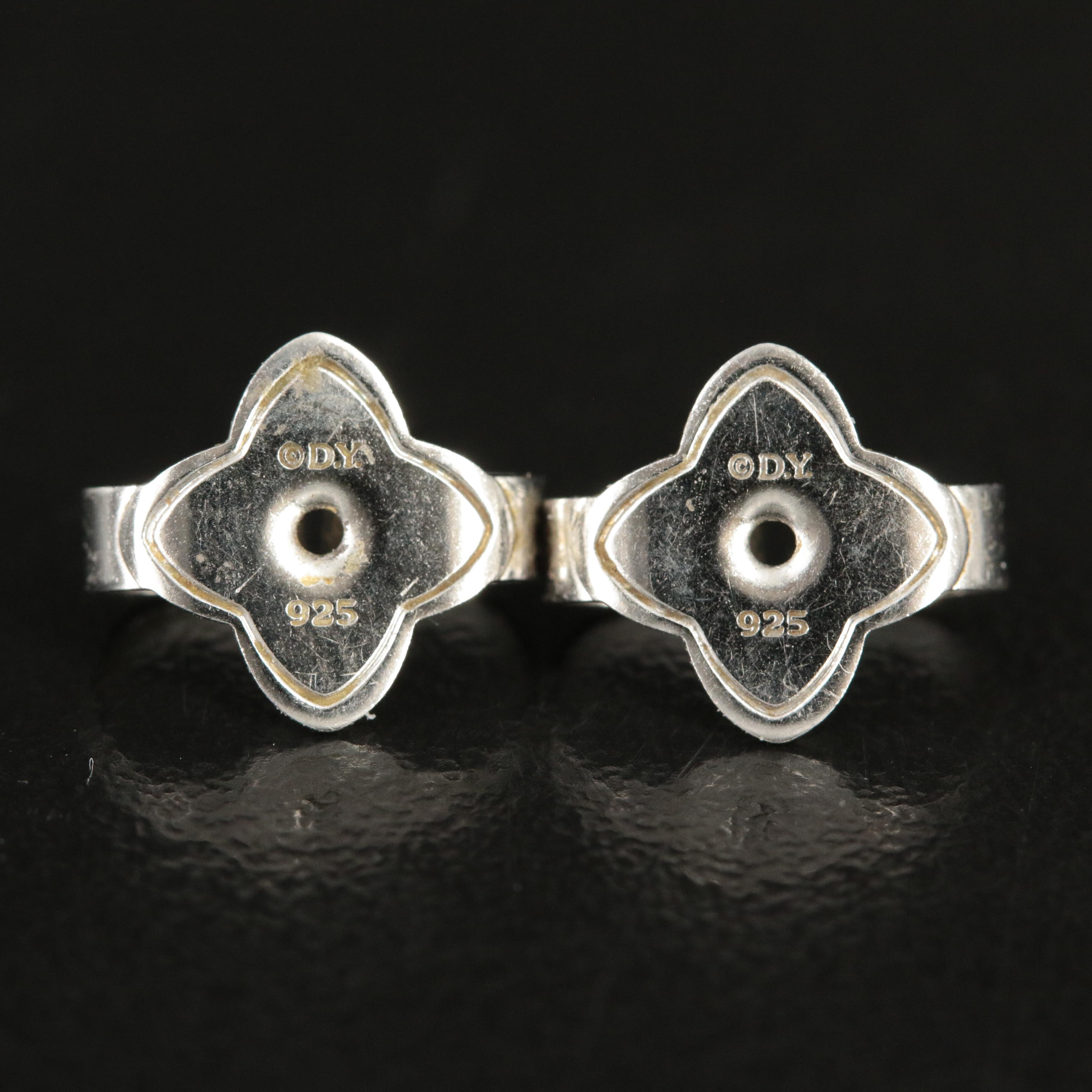 David Yurman "Crossover" Sterling and 18K Earrings