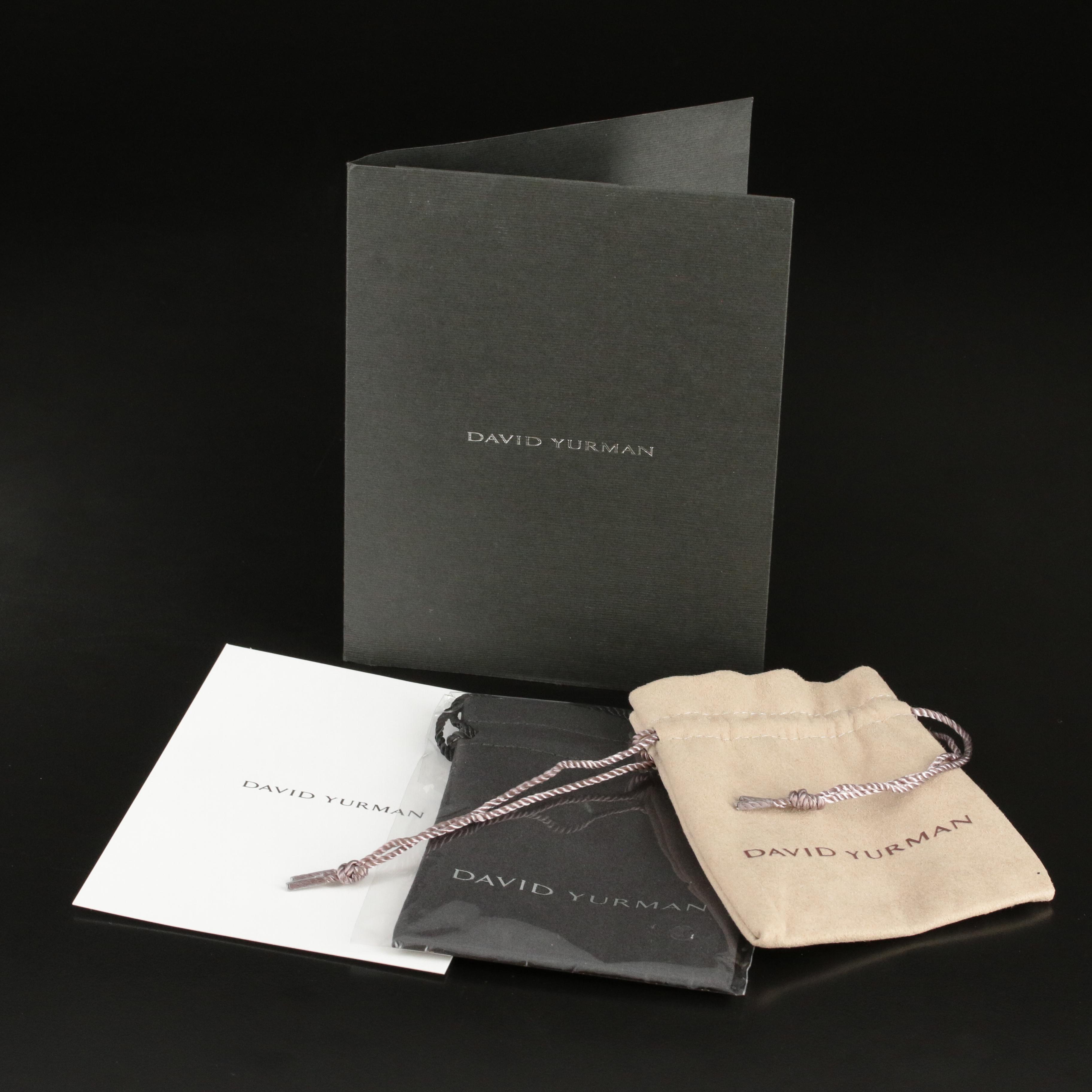 David Yurman "Crossover" Sterling and 18K Earrings