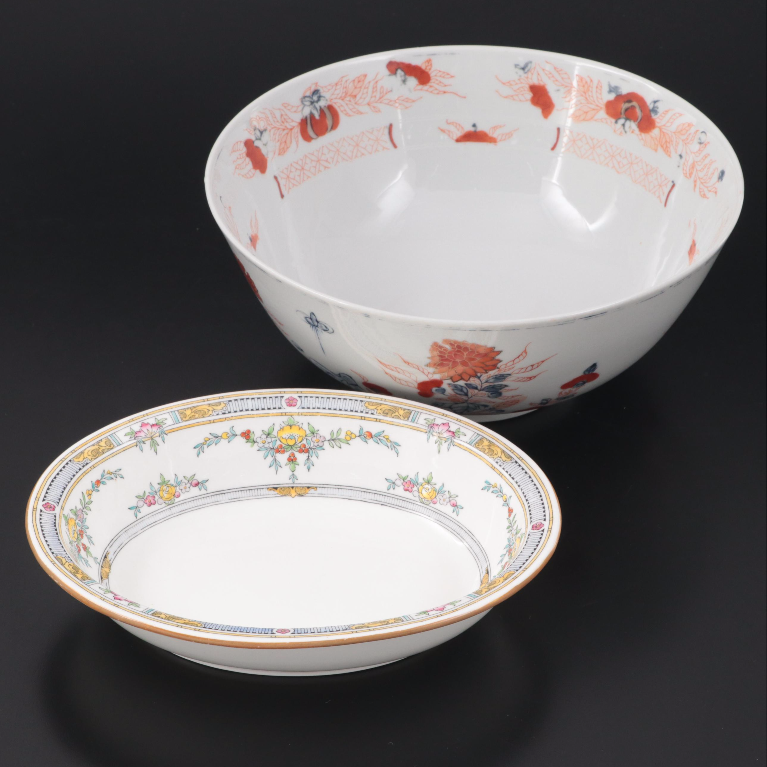 Minton "Princess" Porcelain Bowl with Hand-Painted Porcelain Bowl