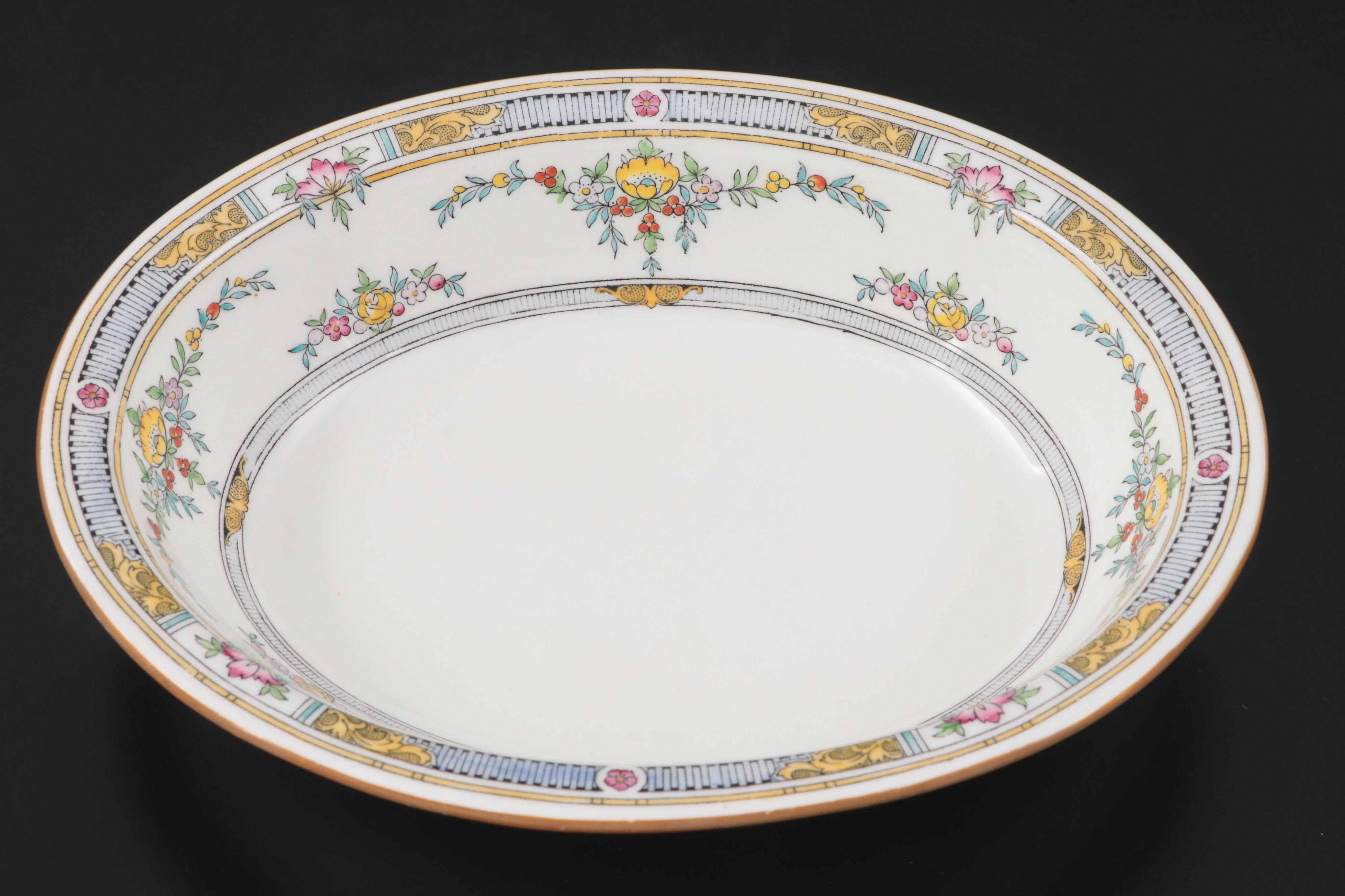 Minton "Princess" Porcelain Bowl with Hand-Painted Porcelain Bowl