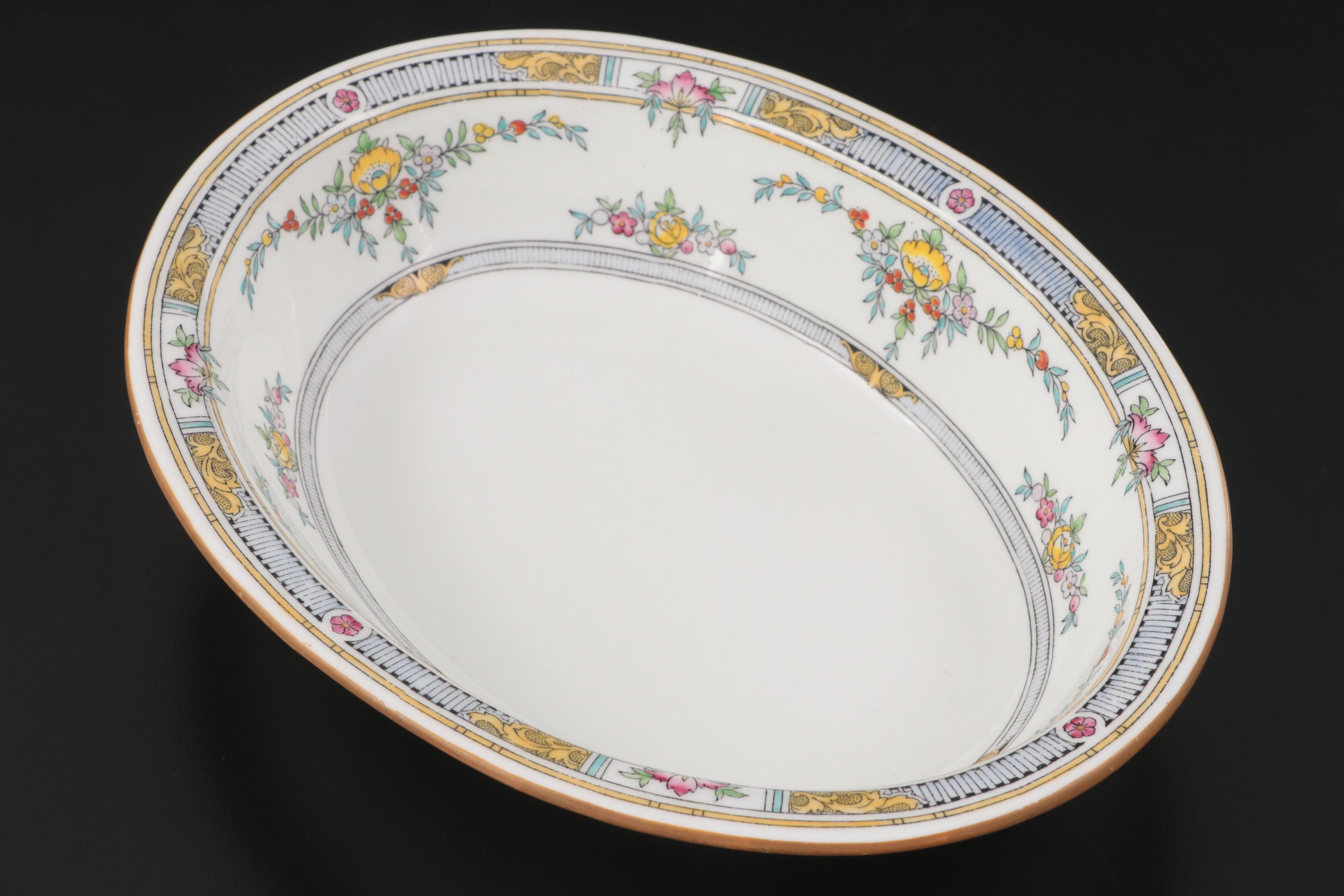 Minton "Princess" Porcelain Bowl with Hand-Painted Porcelain Bowl