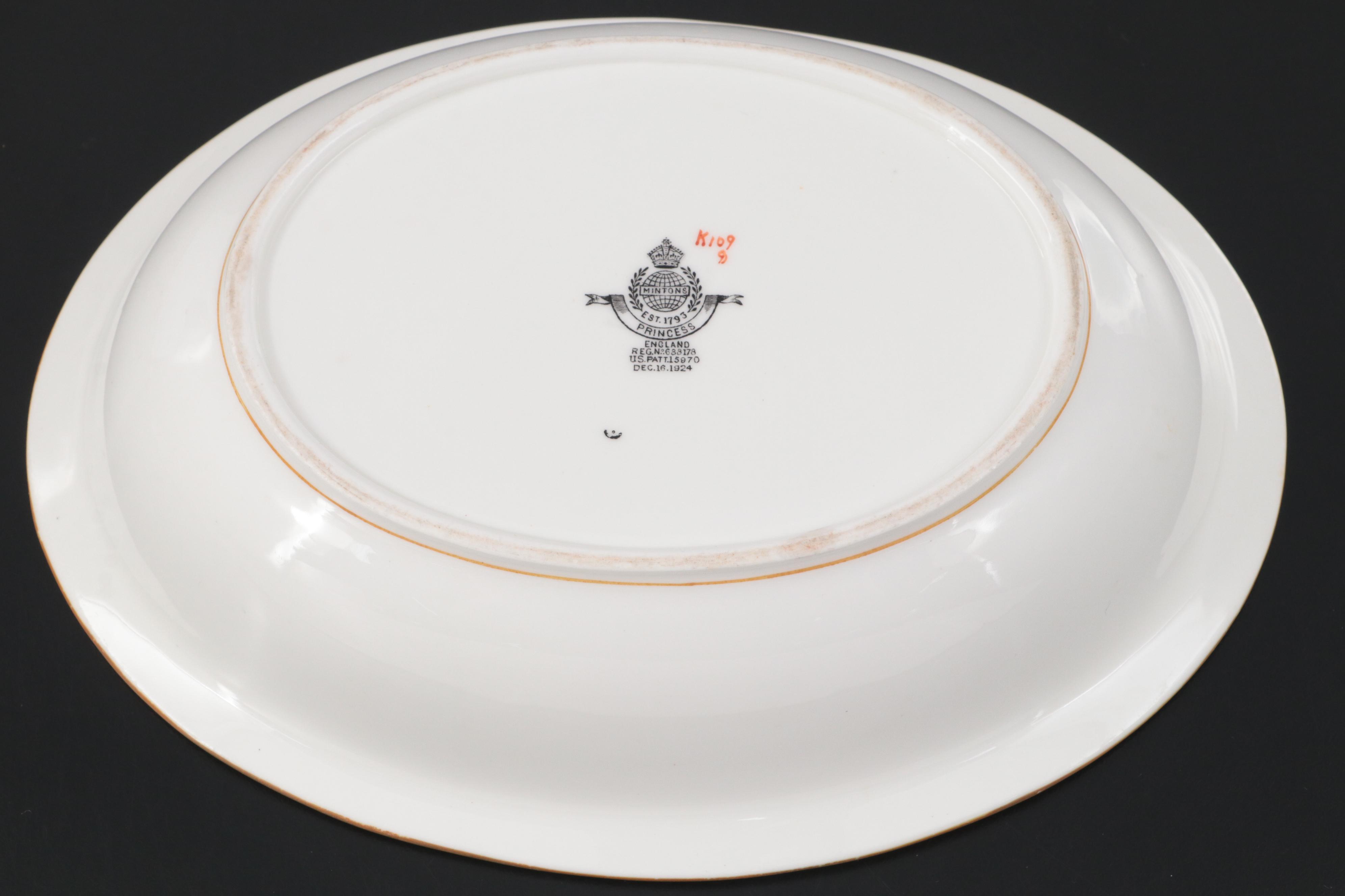 Minton "Princess" Porcelain Bowl with Hand-Painted Porcelain Bowl