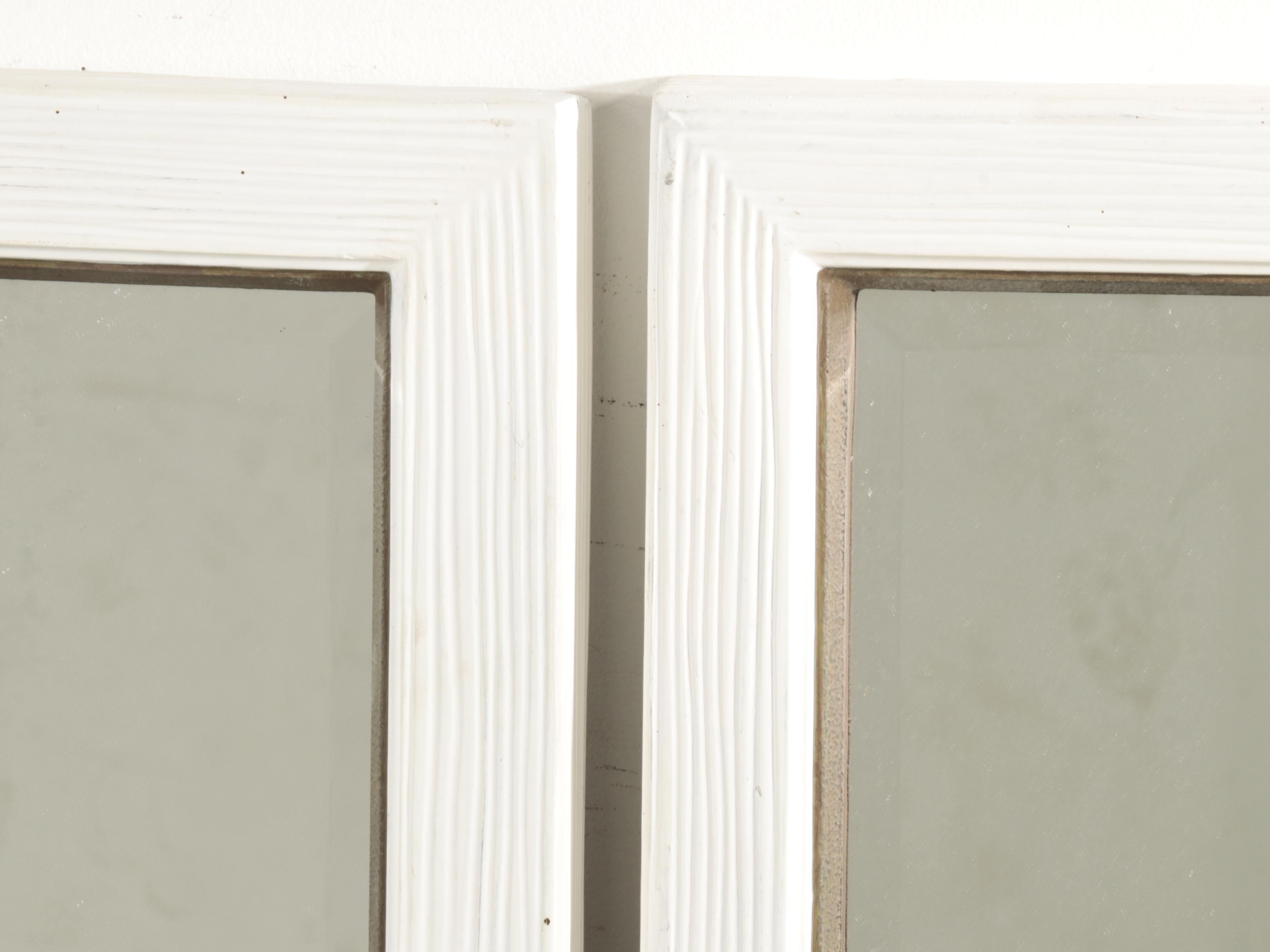 Pair of Ballard Designs "Garden District" Mirrors in Weathered Finish