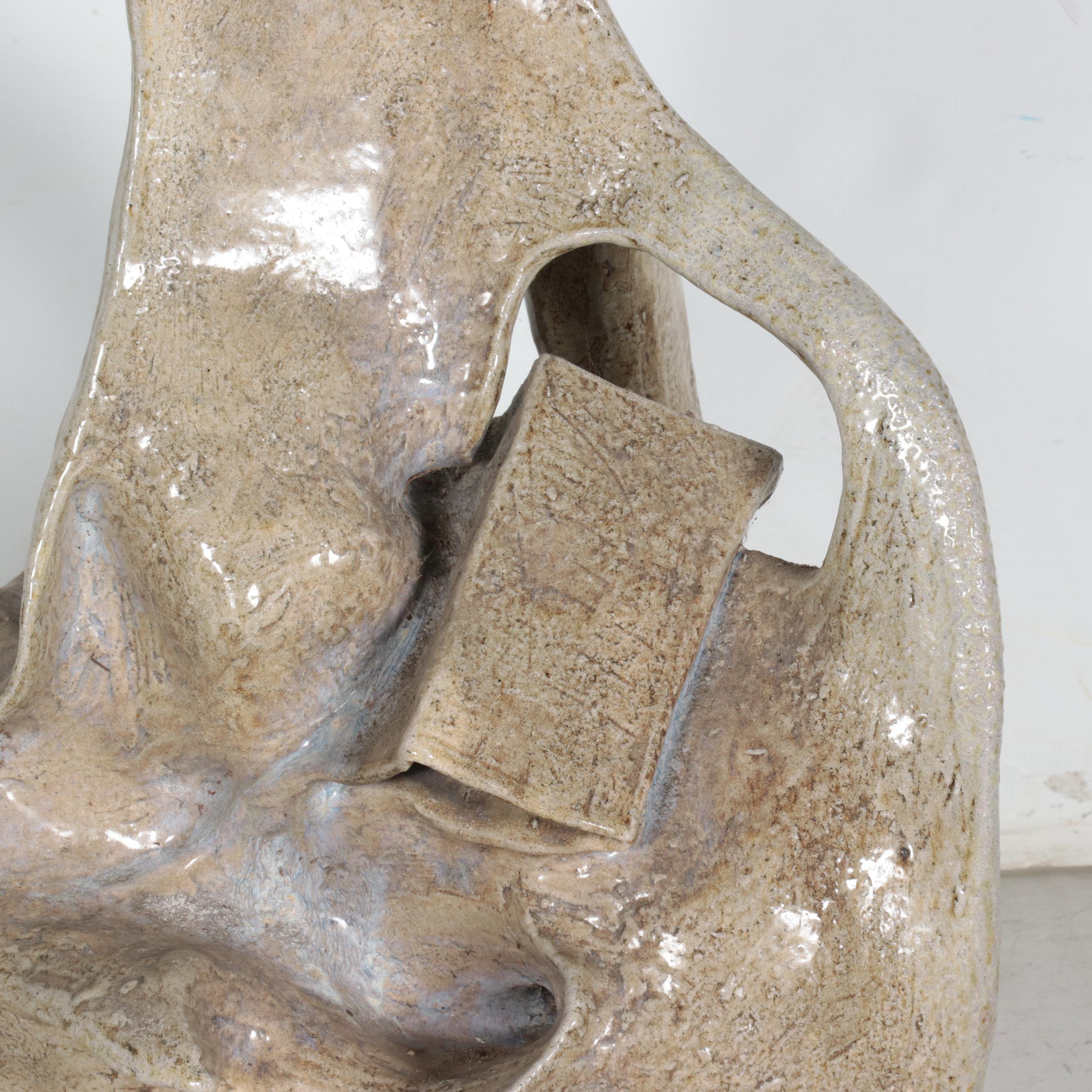 Biomorphic Abstract Ceramic Sculpture, 20th Century